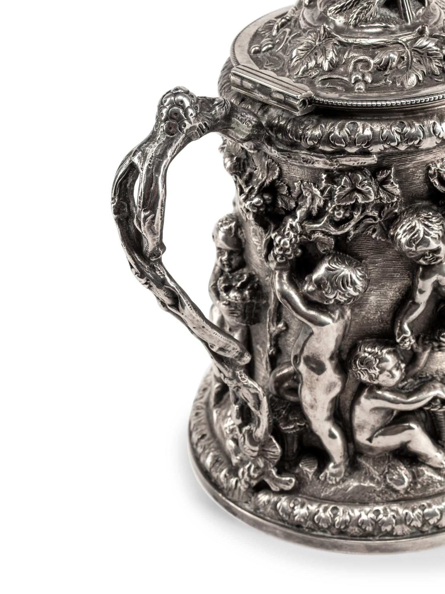 A Continental Silver-Plate Tankard