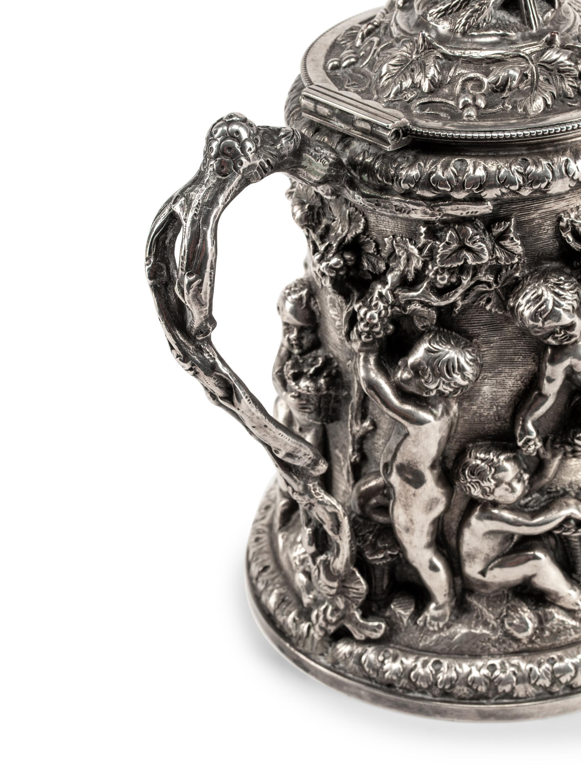 A Continental Silver-Plate Tankard