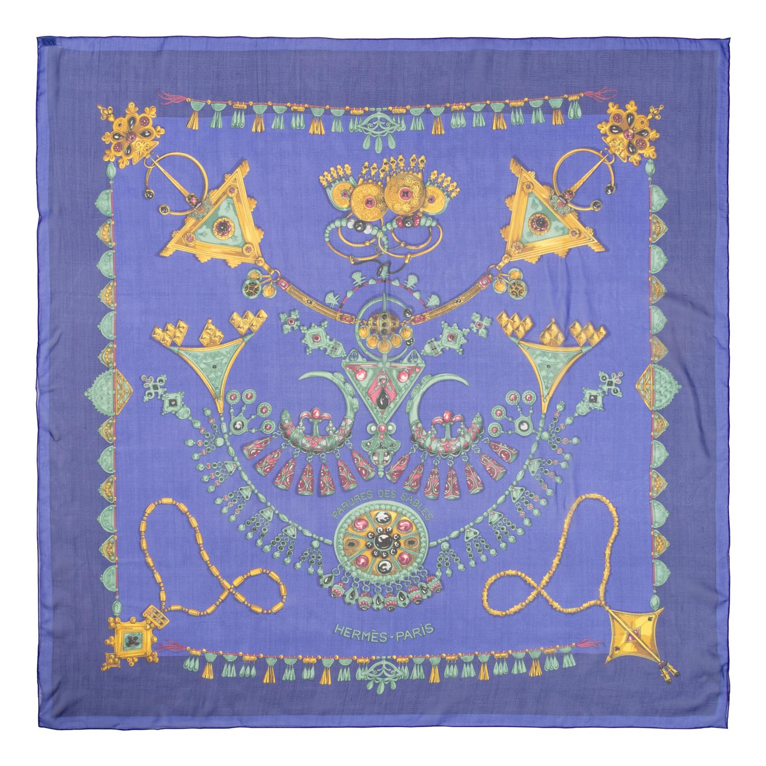 Three Hermès 90cm Silk Chiffon Scarves