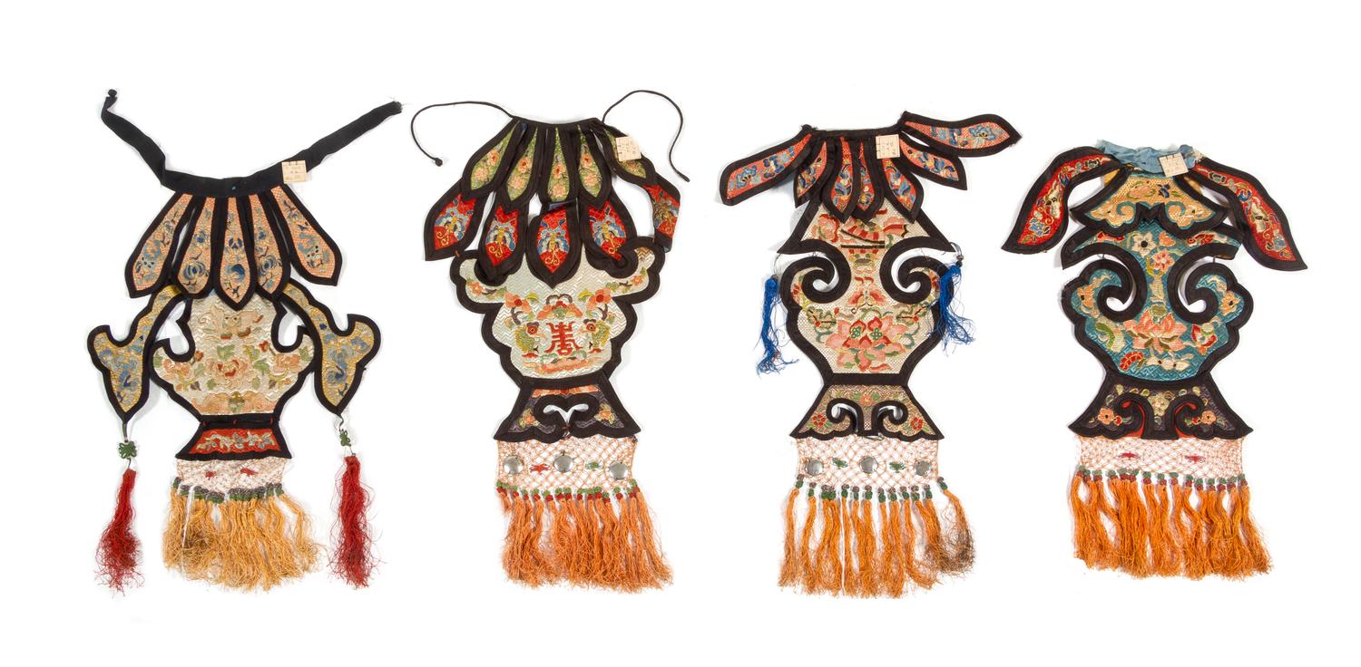 Twenty-Three Chinese Embroidered Silk Articles Length of largest 28 3/4 inches. — 19TH CENTURY