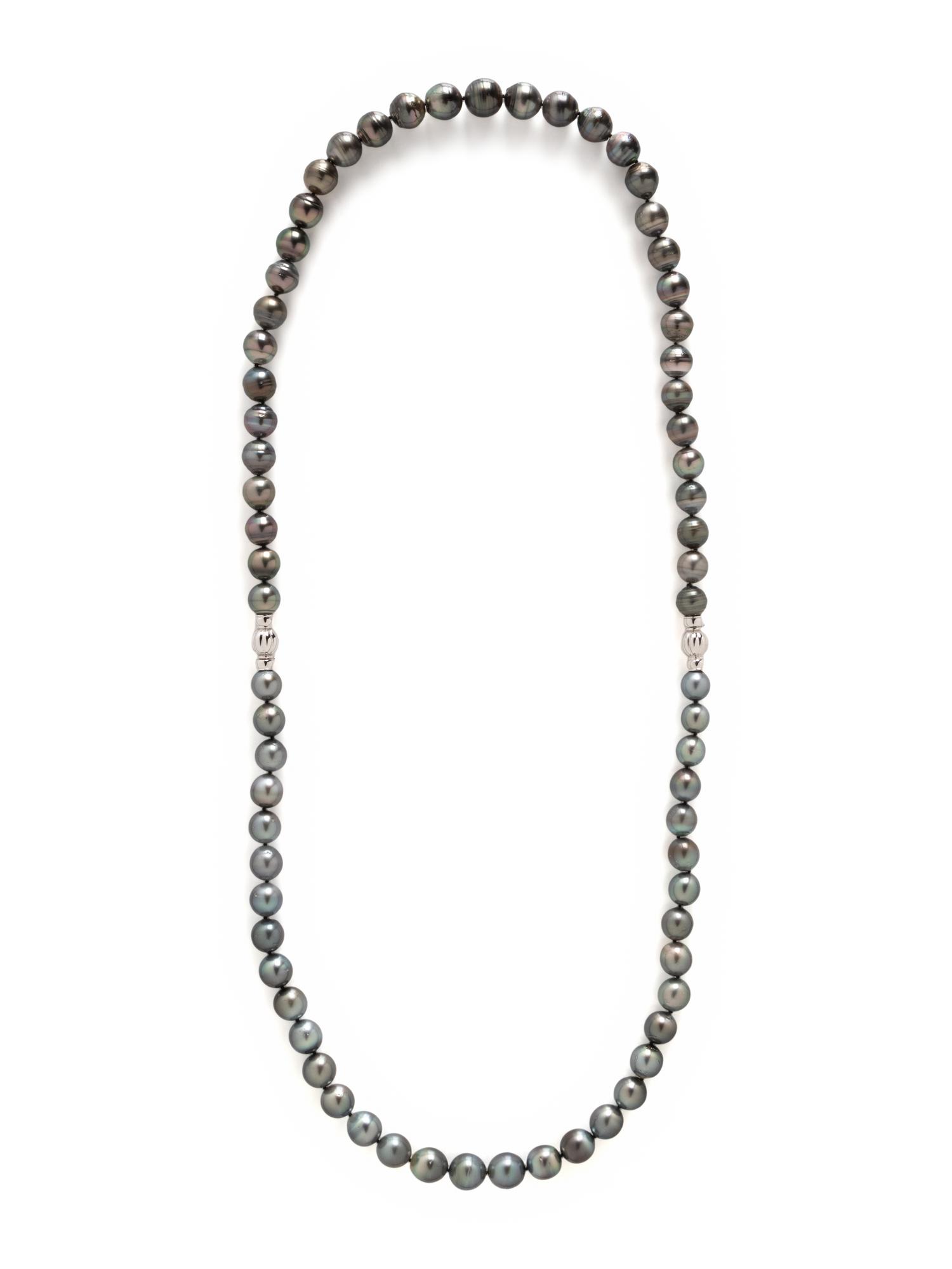 TWO CULTURED TAHITIAN PEARL NECKLACES
