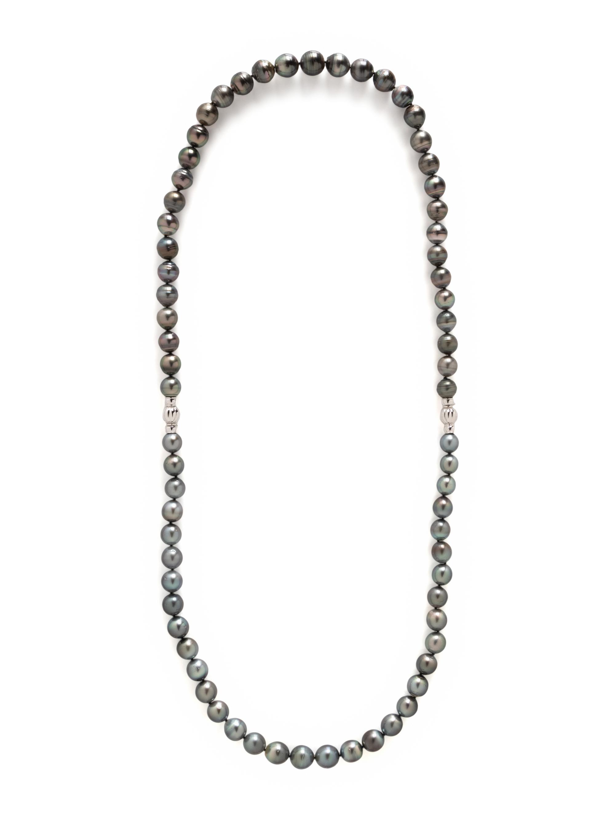TWO CULTURED TAHITIAN PEARL NECKLACES