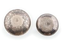 Lidded Silver Seed Jars