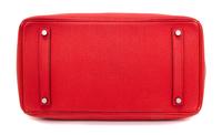 An Hermes Geranium Togo 35cm Birkin Handbag, 14" x 10" x 7".