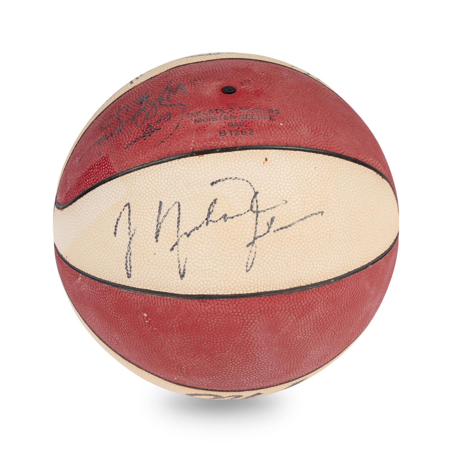 A 1993 Chicago Bulls Signed Autotgraph Basketball Featuring Michael Jordan (Beckett Authentication Services Letter),