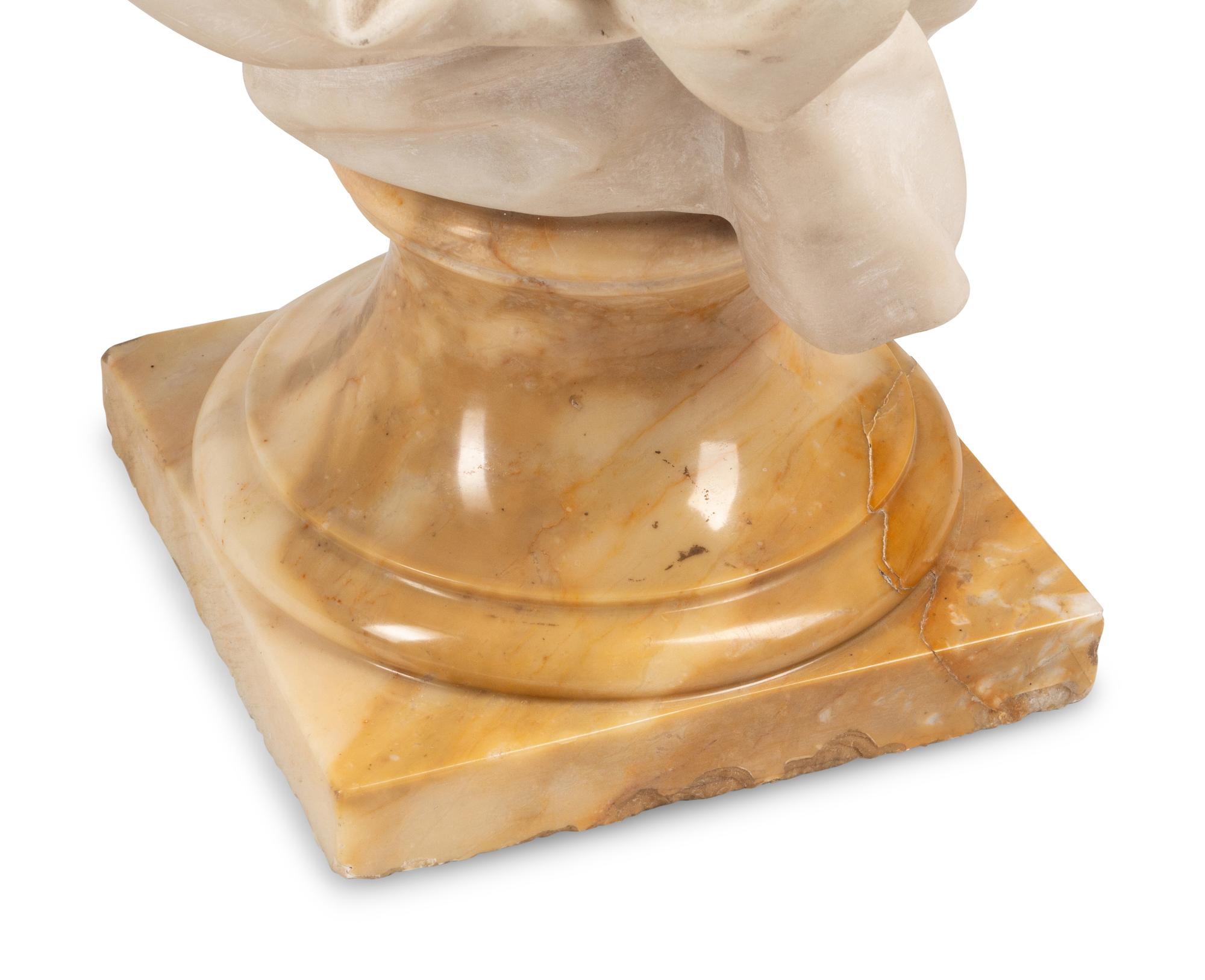 A French White Marble Bust of a Lady