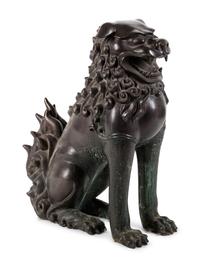 A Chinese Bronze Figure of a Fu Lion