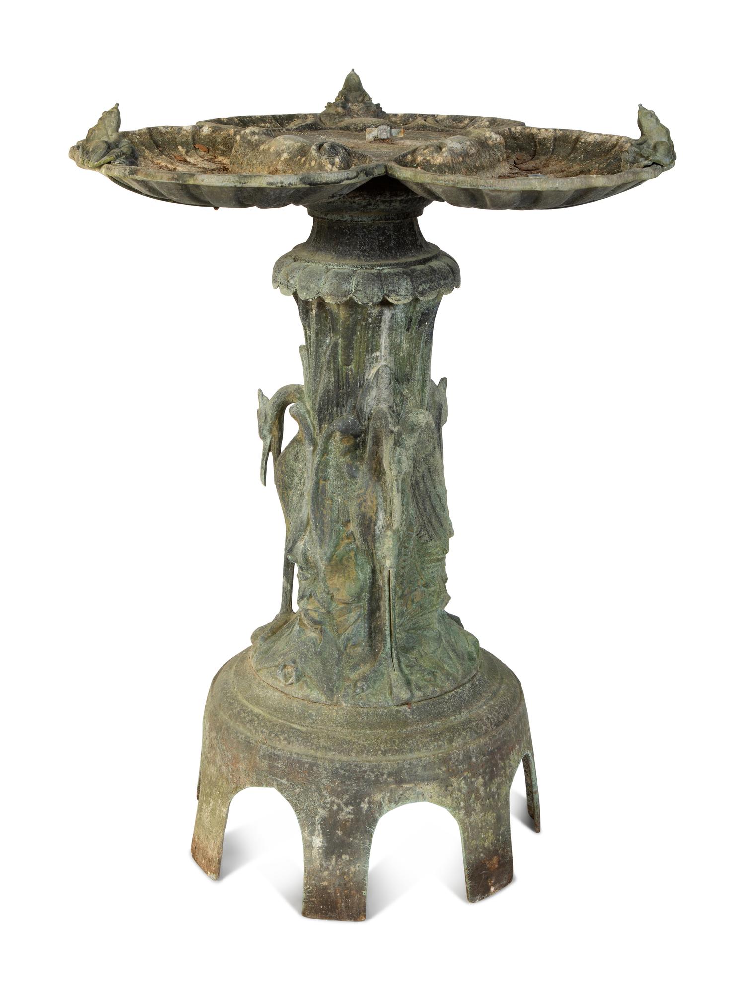 A Cast Bronze Fountain — 20TH CENTURY