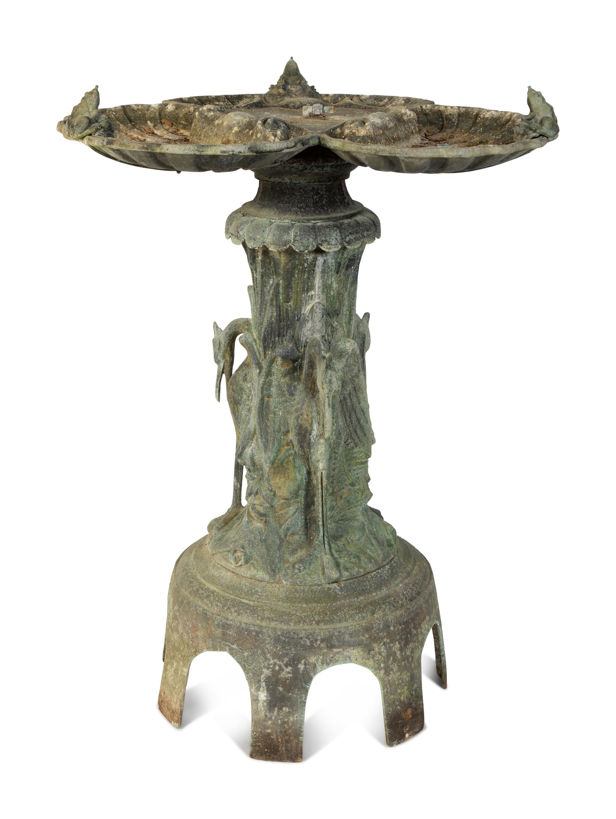 A Cast Bronze Fountain — 20TH CENTURY
