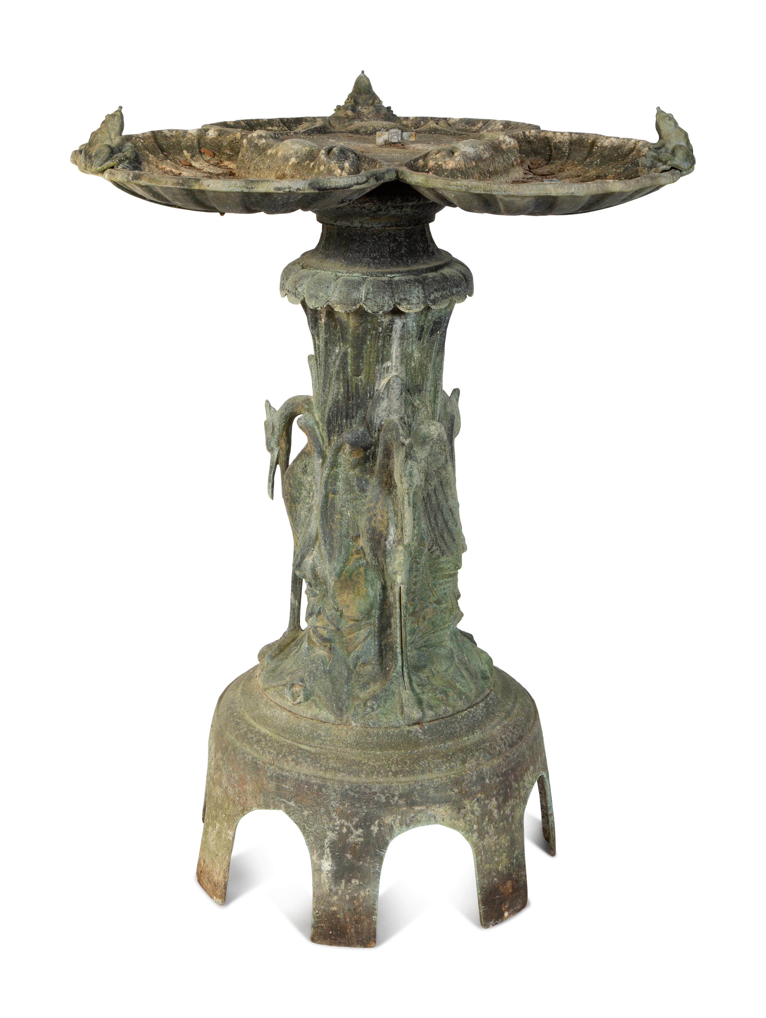 A Cast Bronze Fountain — 20TH CENTURY
