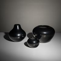 Maria Martinez (San Ildefonso, 1887-1980) — Blackware Pottery Jars 1956-1967