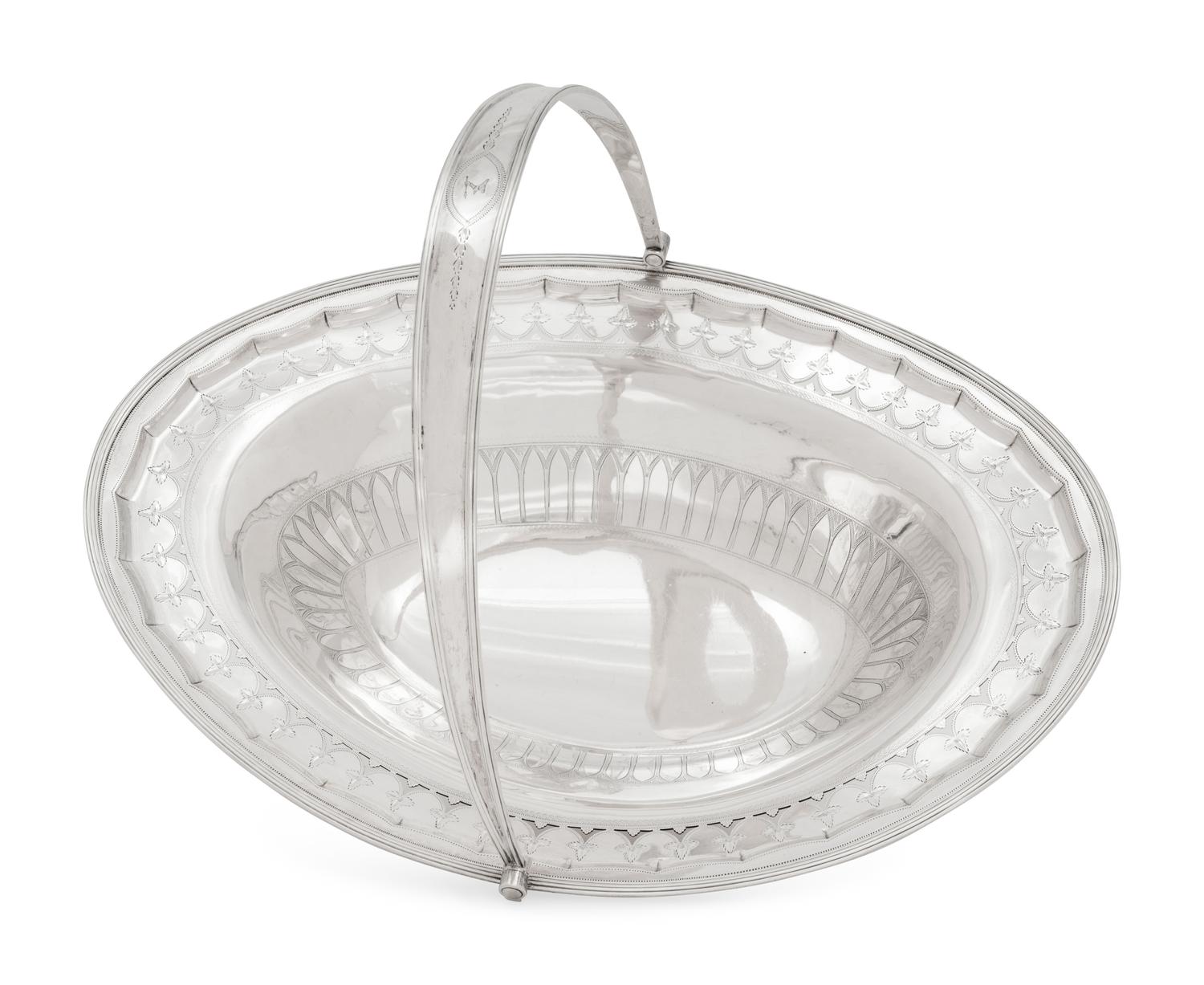 An Irish George III Silver Centerpiece Basket