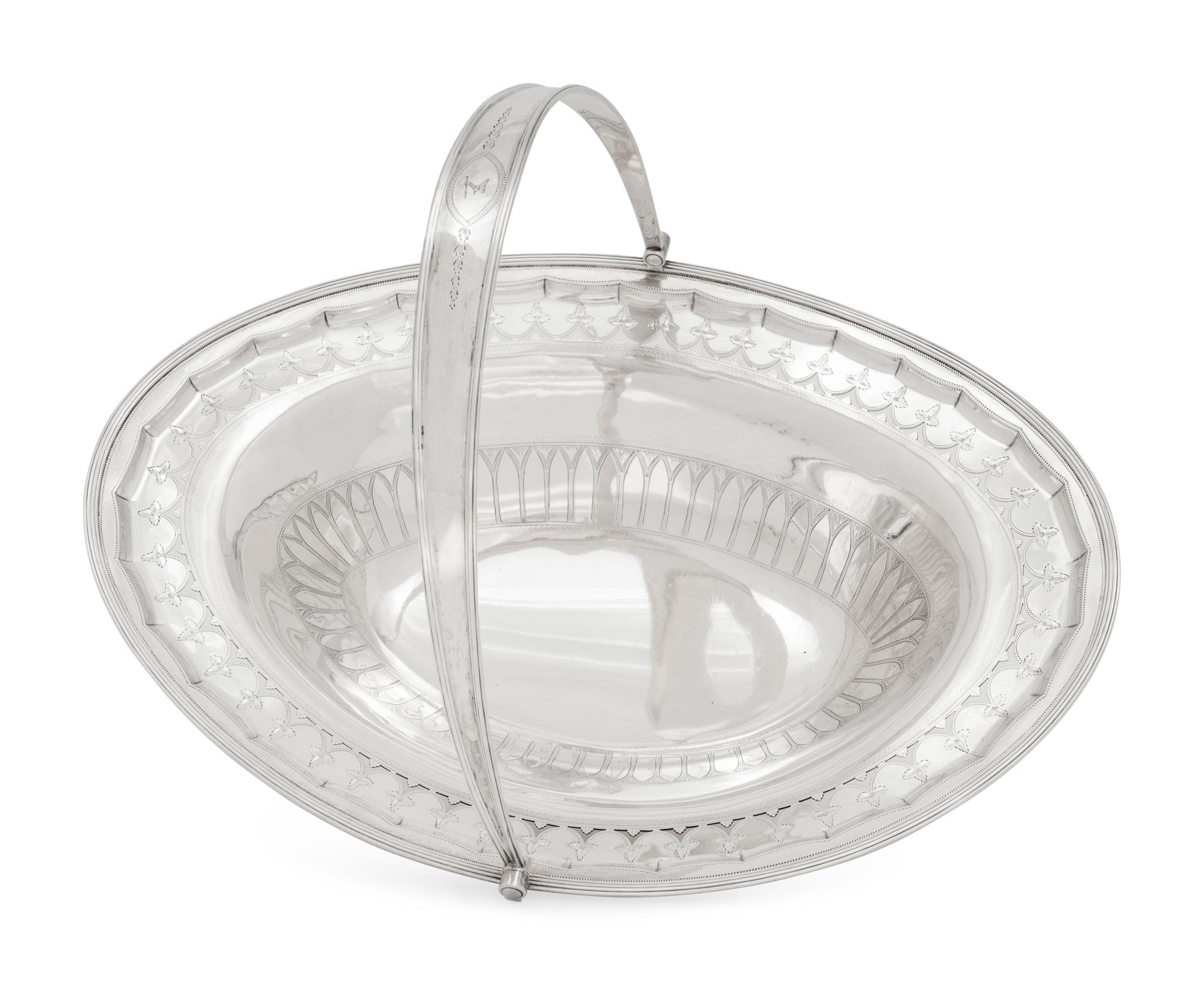 An Irish George III Silver Centerpiece Basket