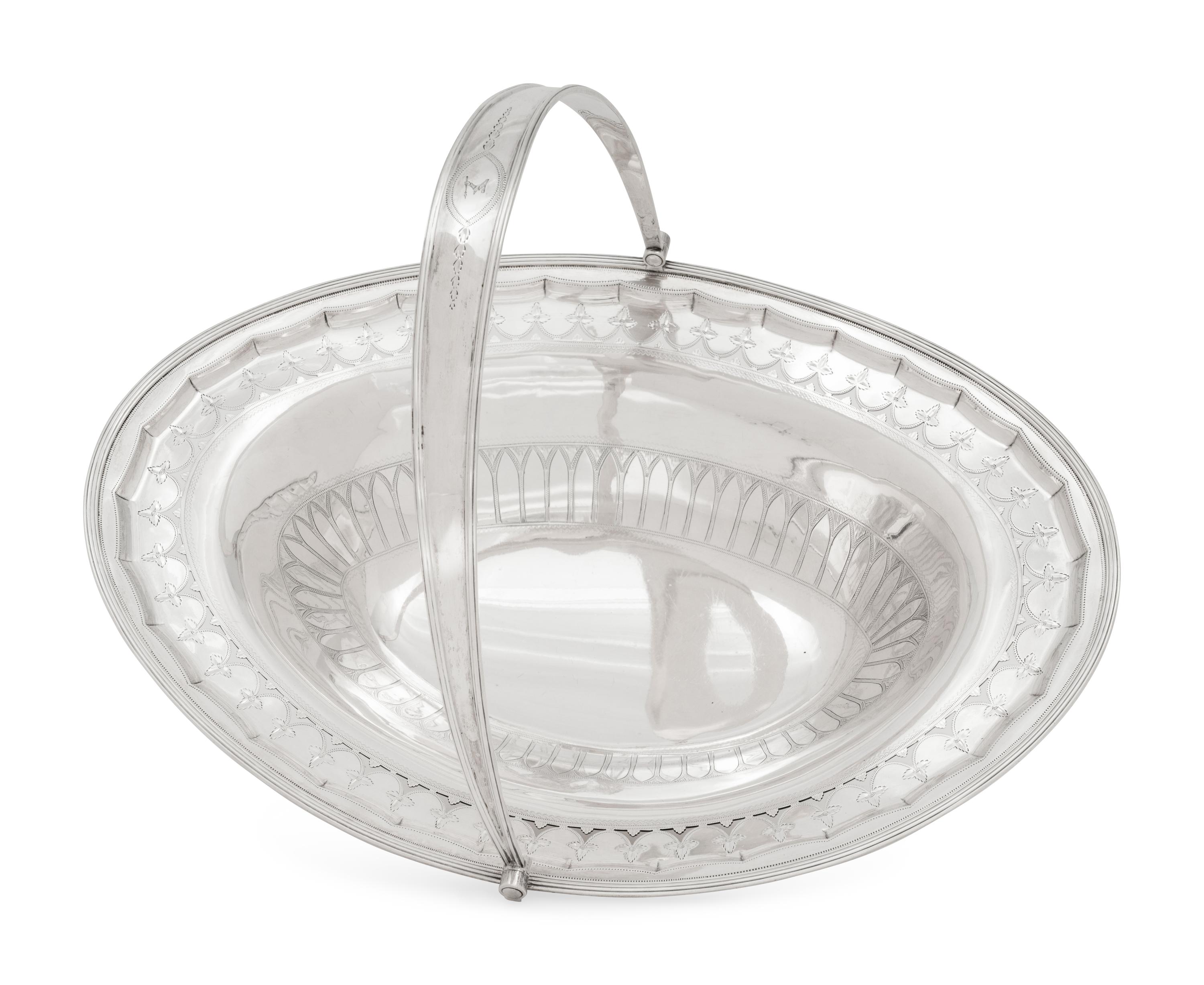 An Irish George III Silver Centerpiece Basket