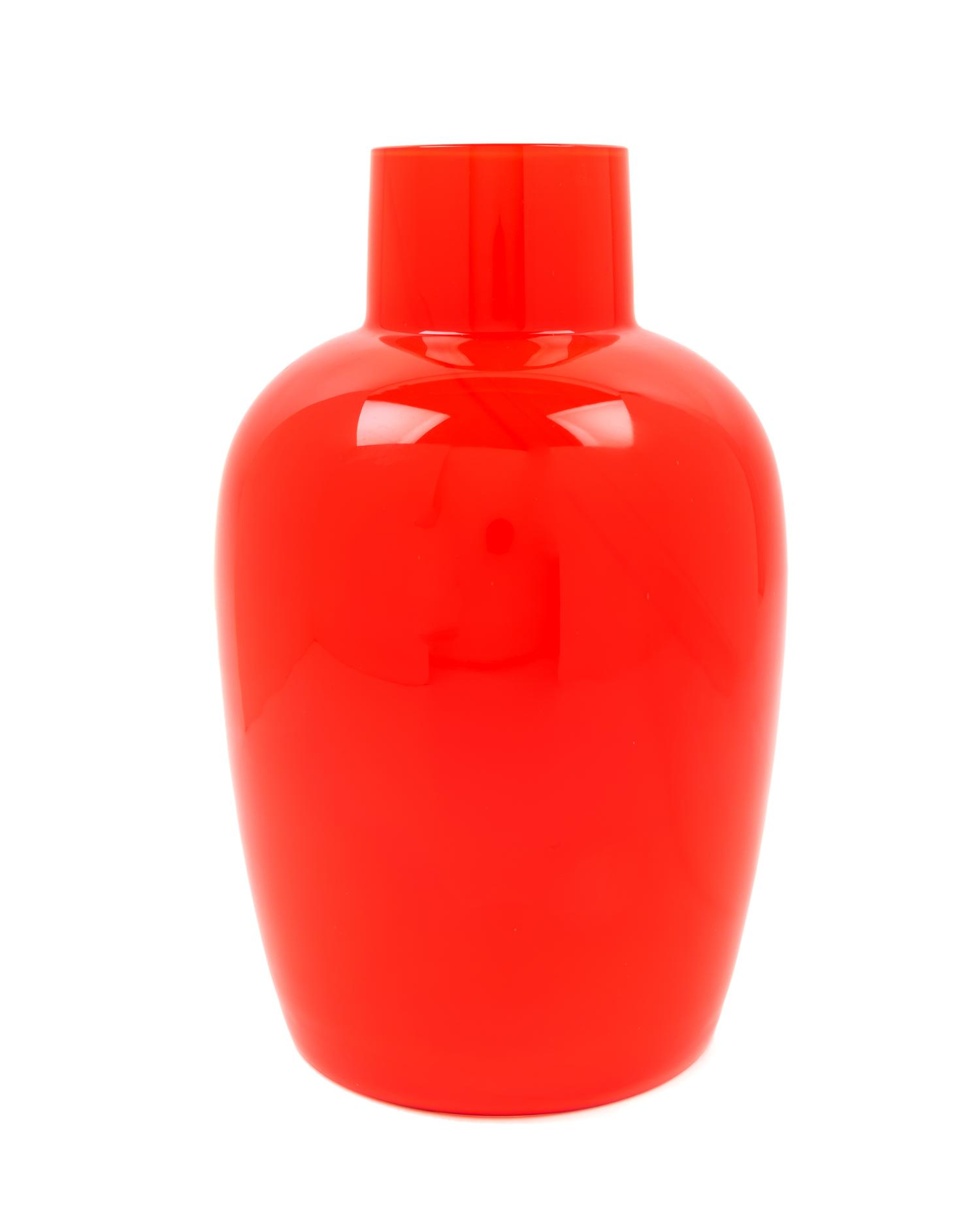 An Orange Cenedese Vase Height 11 1/2 inches. — CIRCA 1980'S