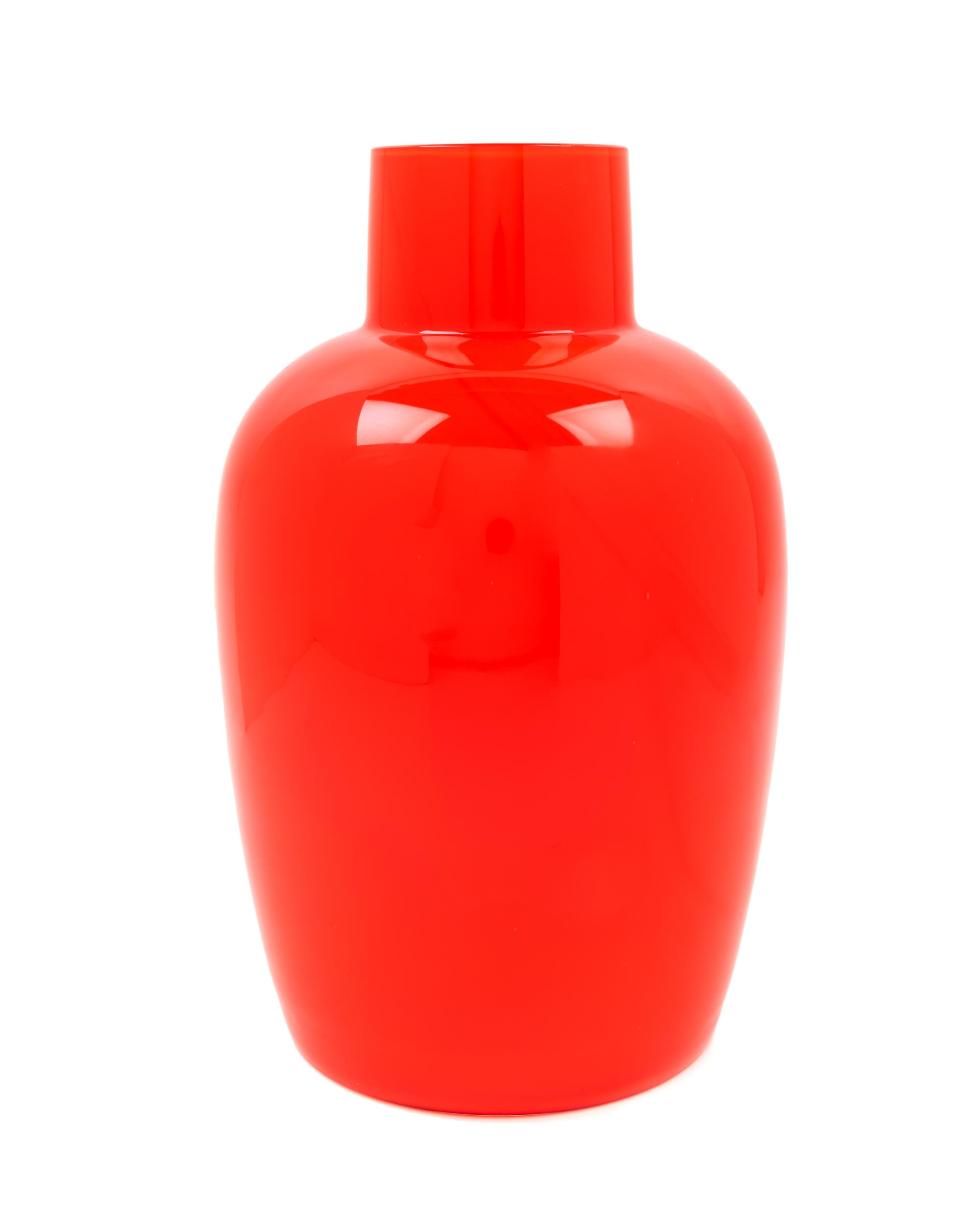 An Orange Cenedese Vase Height 11 1/2 inches. — CIRCA 1980'S