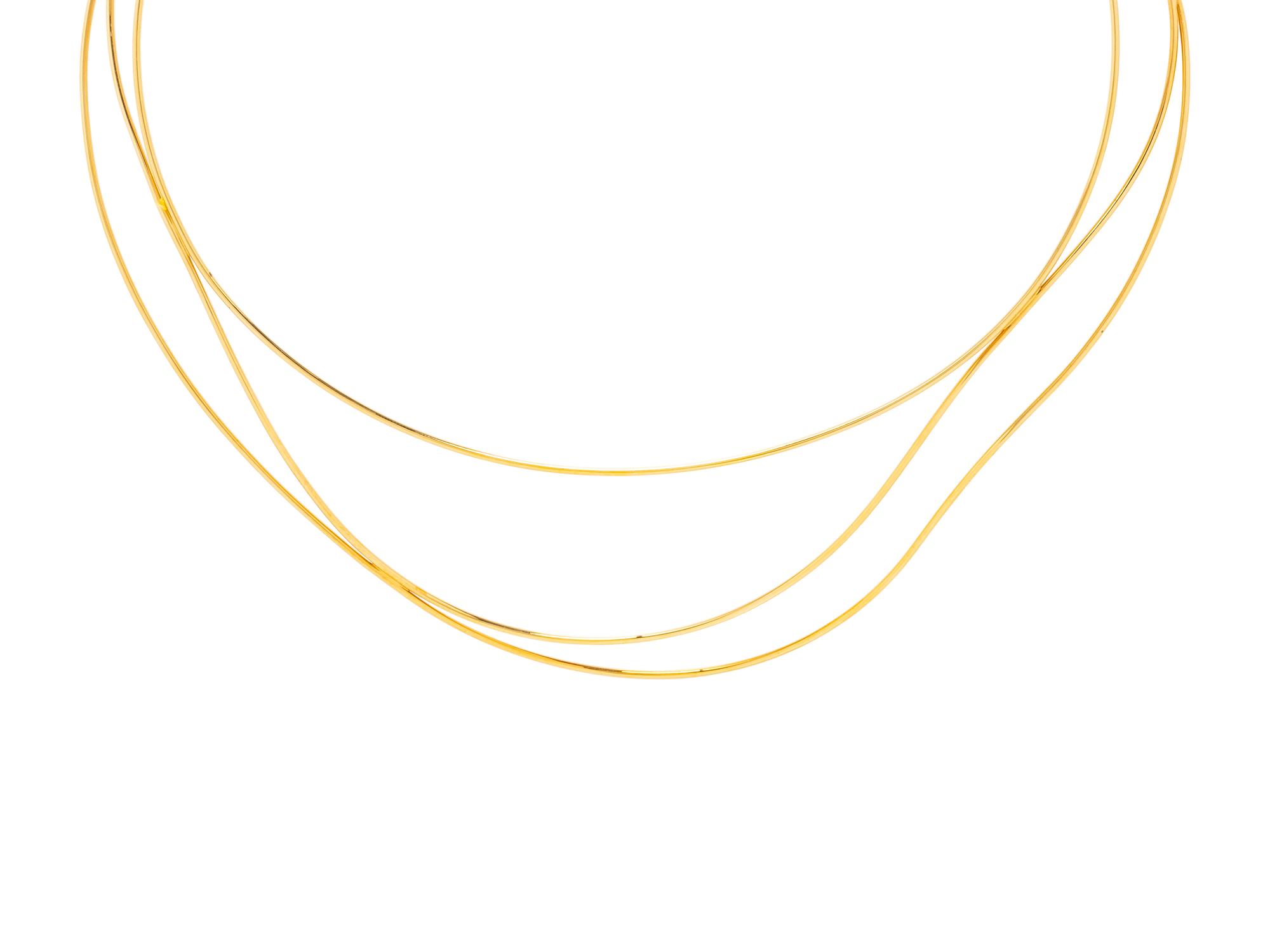 TIFFANY & CO., ELSA PERETTI, YELLOW GOLD 'WAVE' NECKLACE