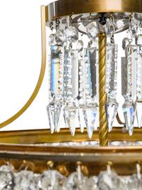 A Brass and Cut Glass Ceiling Fixture