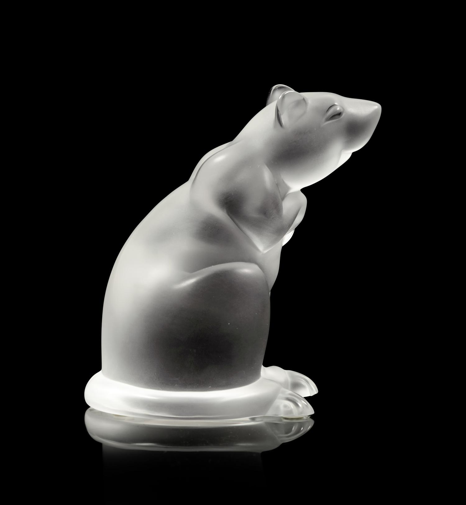 A Lalique Rat Sculpture