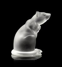 A Lalique Rat Sculpture