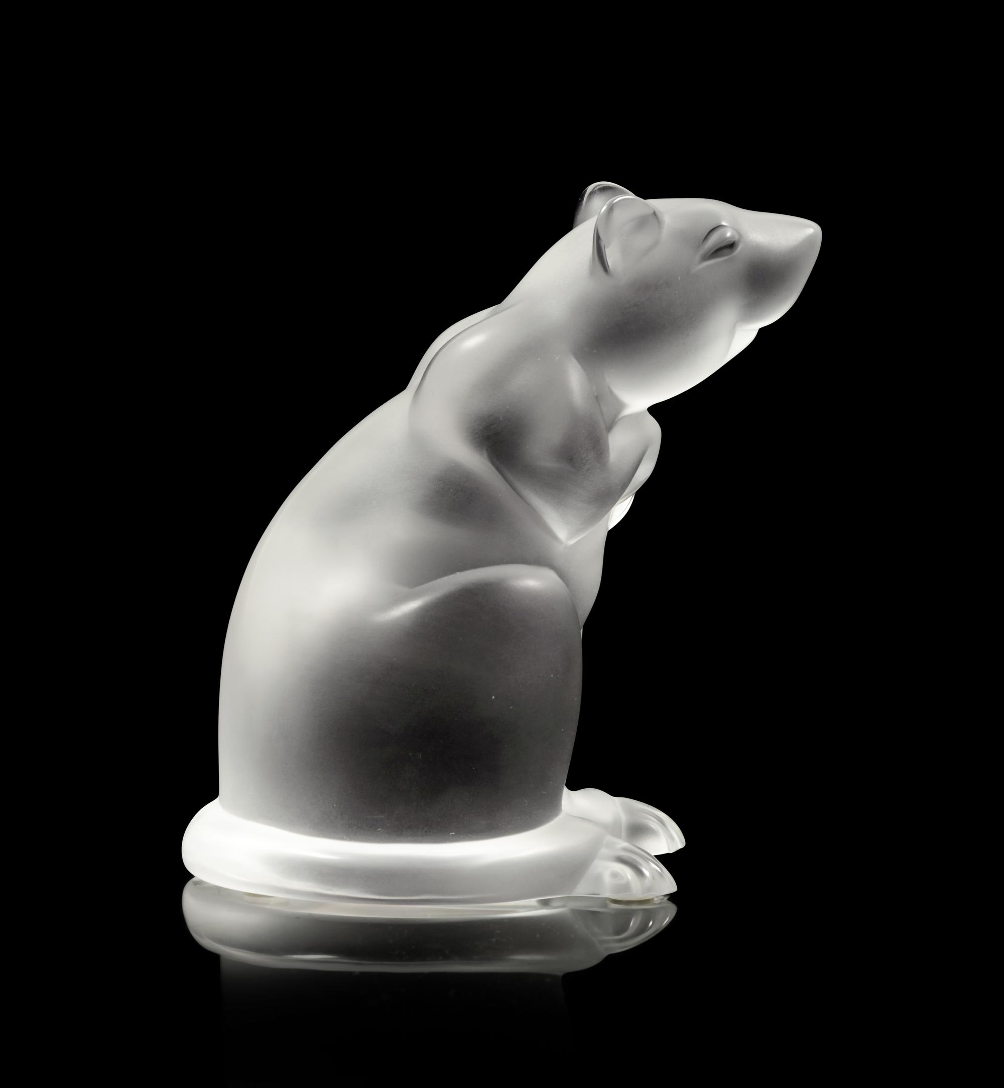 A Lalique Rat Sculpture