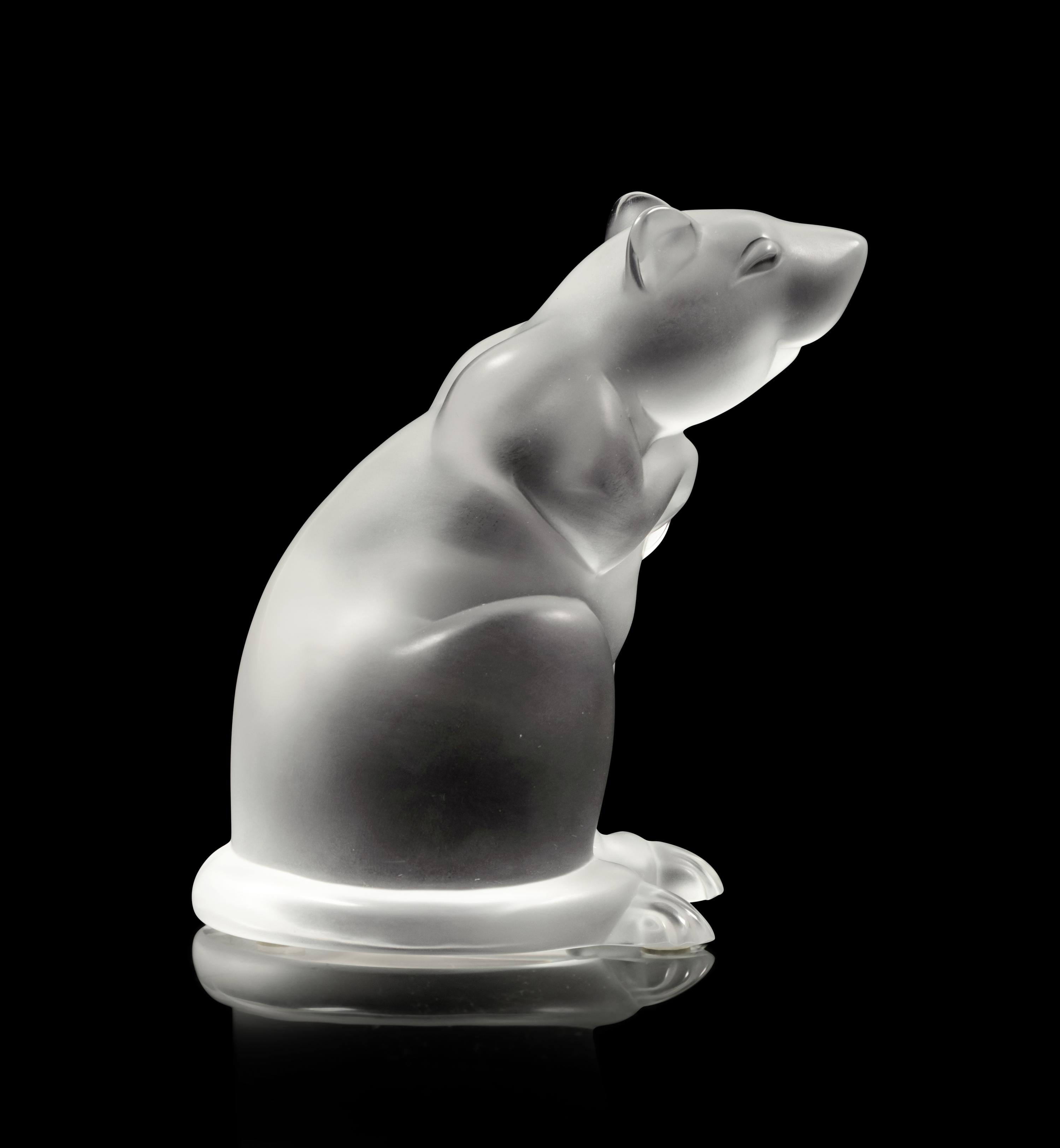 A Lalique Rat Sculpture