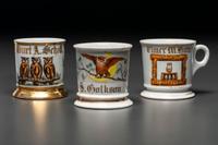 Three Fraternal Order of Owls Porcelain Shaving Mugs