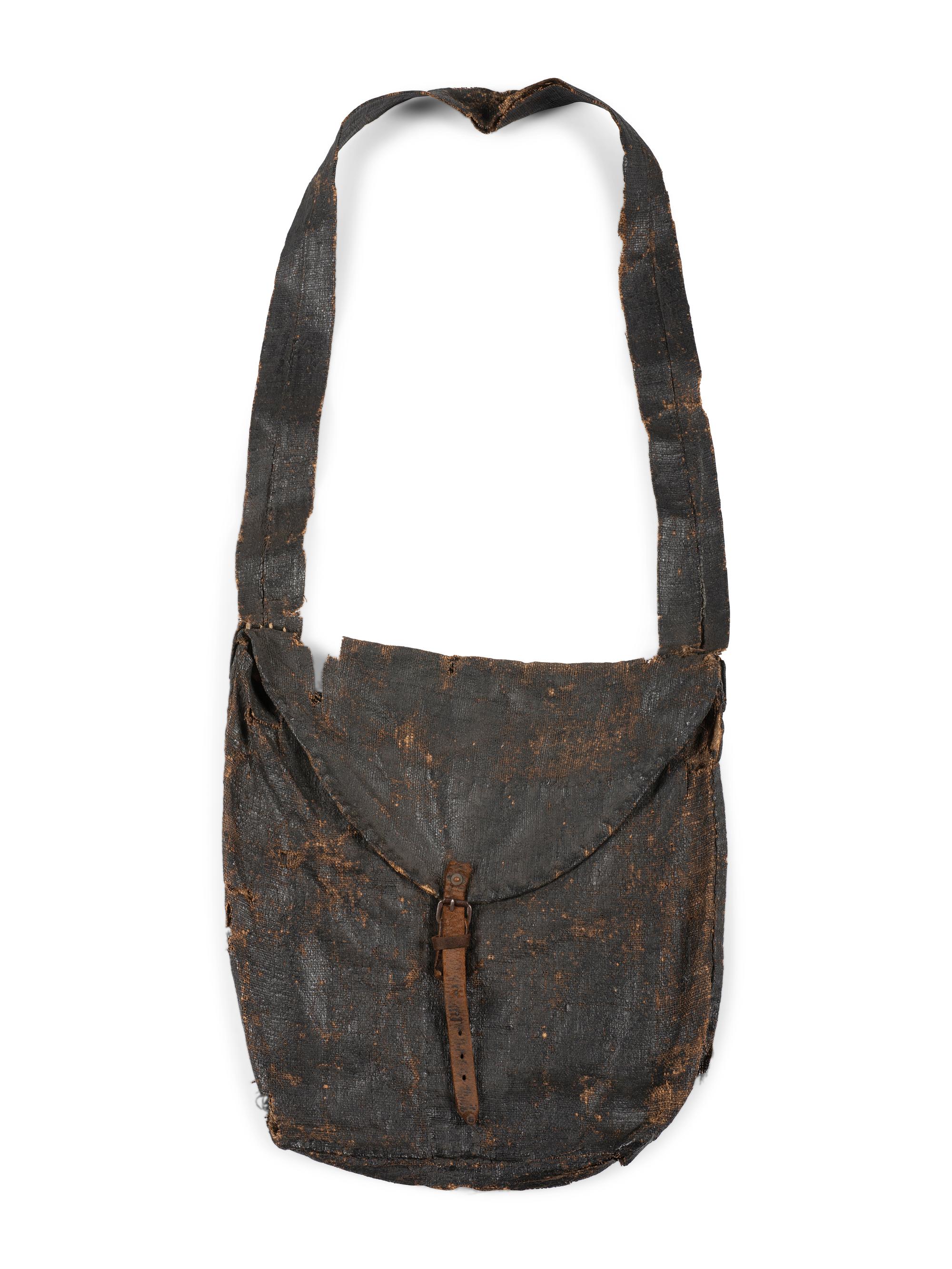 140th Pennsylvania Infantry Regiment. US regulation tarred canvas haversack.