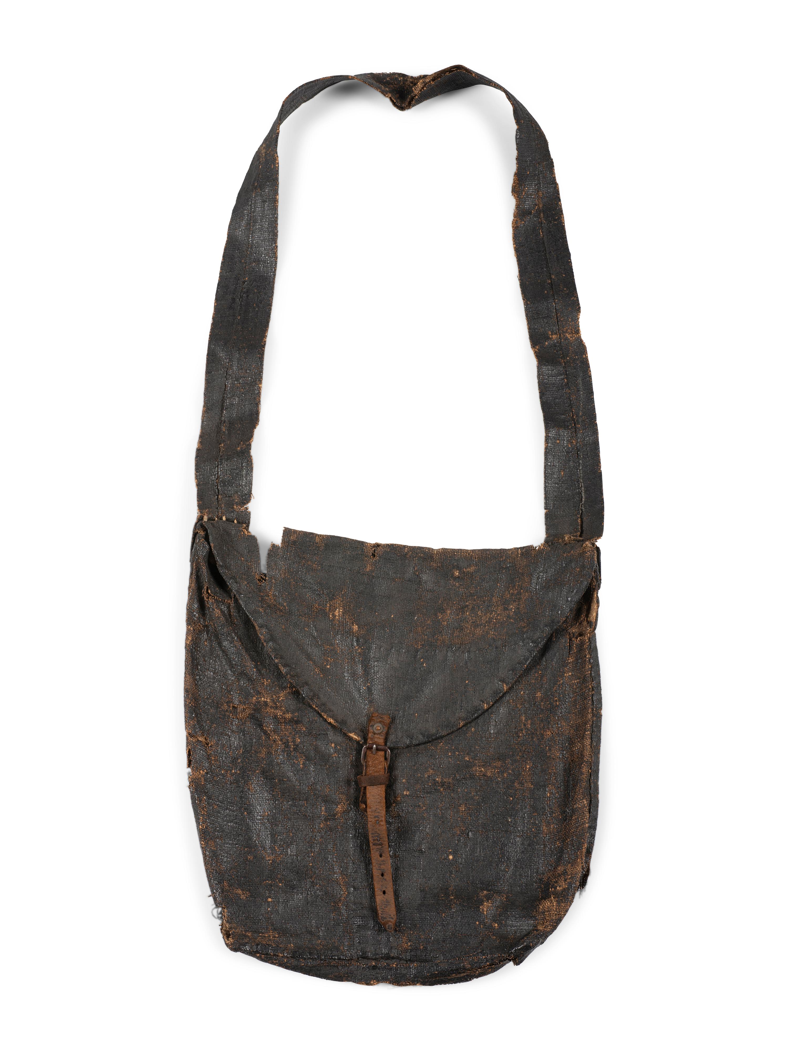 140th Pennsylvania Infantry Regiment. US regulation tarred canvas haversack.