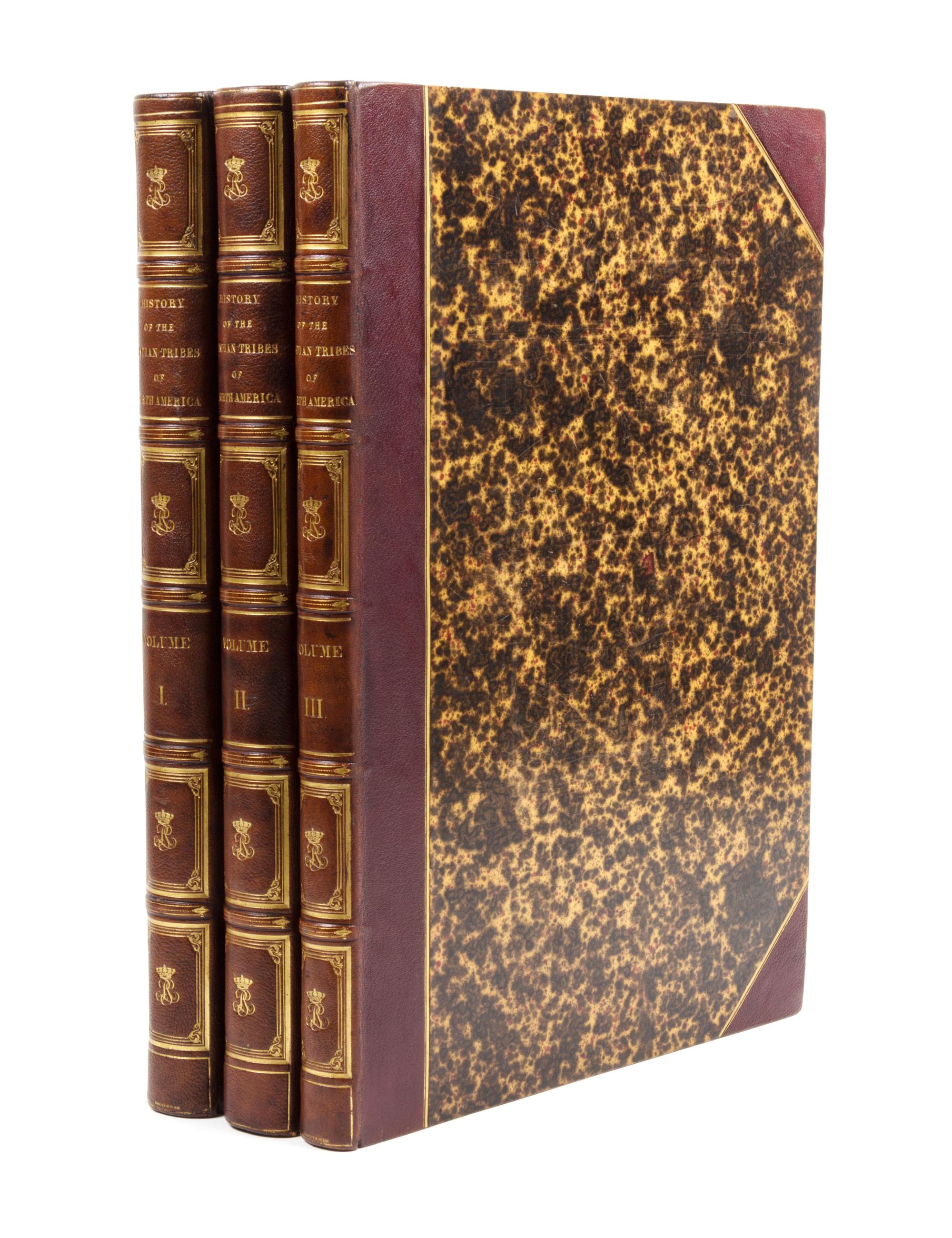 MCKENNEY, THOMAS L. AND JAMES HALL. History of the Indian Tribes of N. America... Phil., 1838, 1844. 3 v. 1st ed. Louis Philippe copy