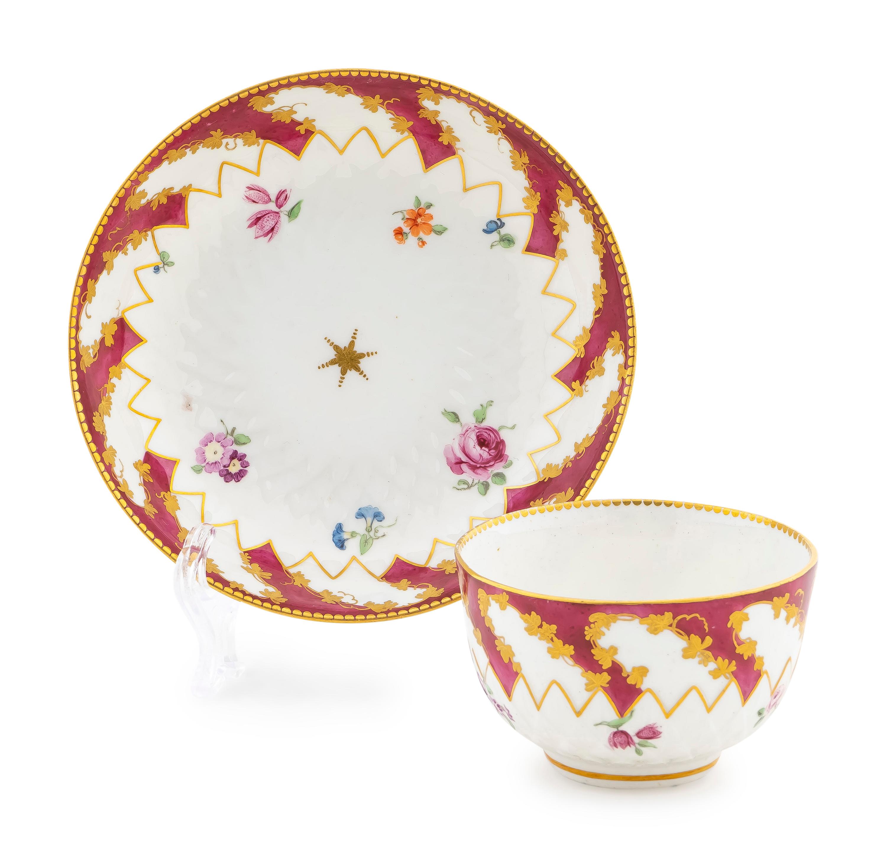 A Chelsea Porcelain Cup and Saucer — C. 1775