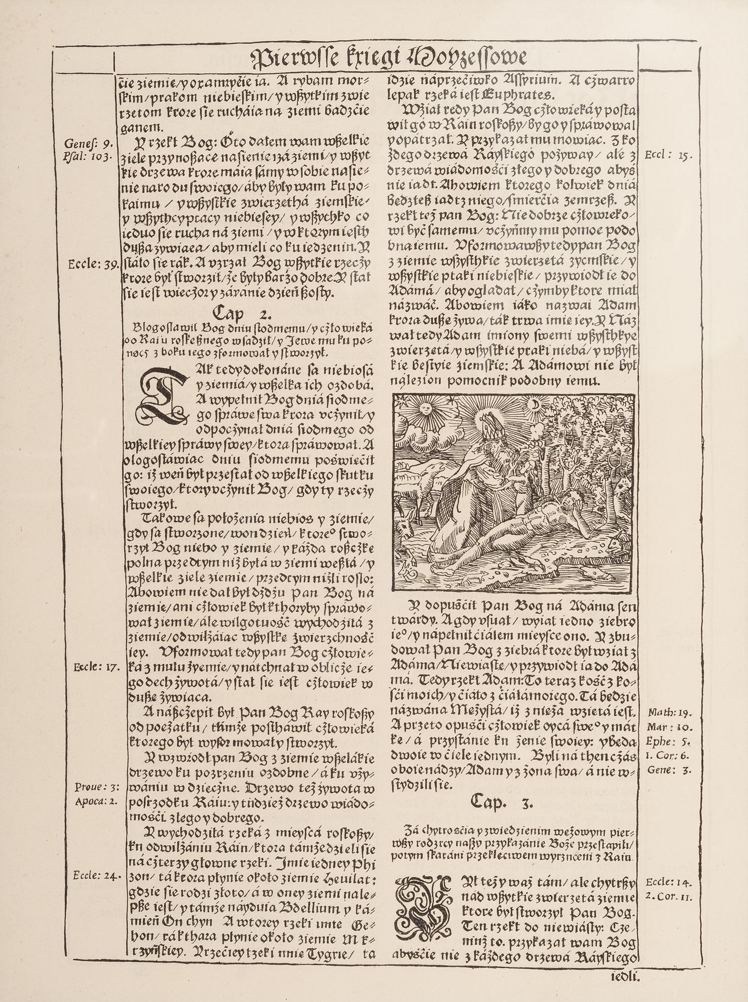 [BIBLE LEAVES - WORLD LANGUAGES]. A group of 5 Bible leaves, comprising: