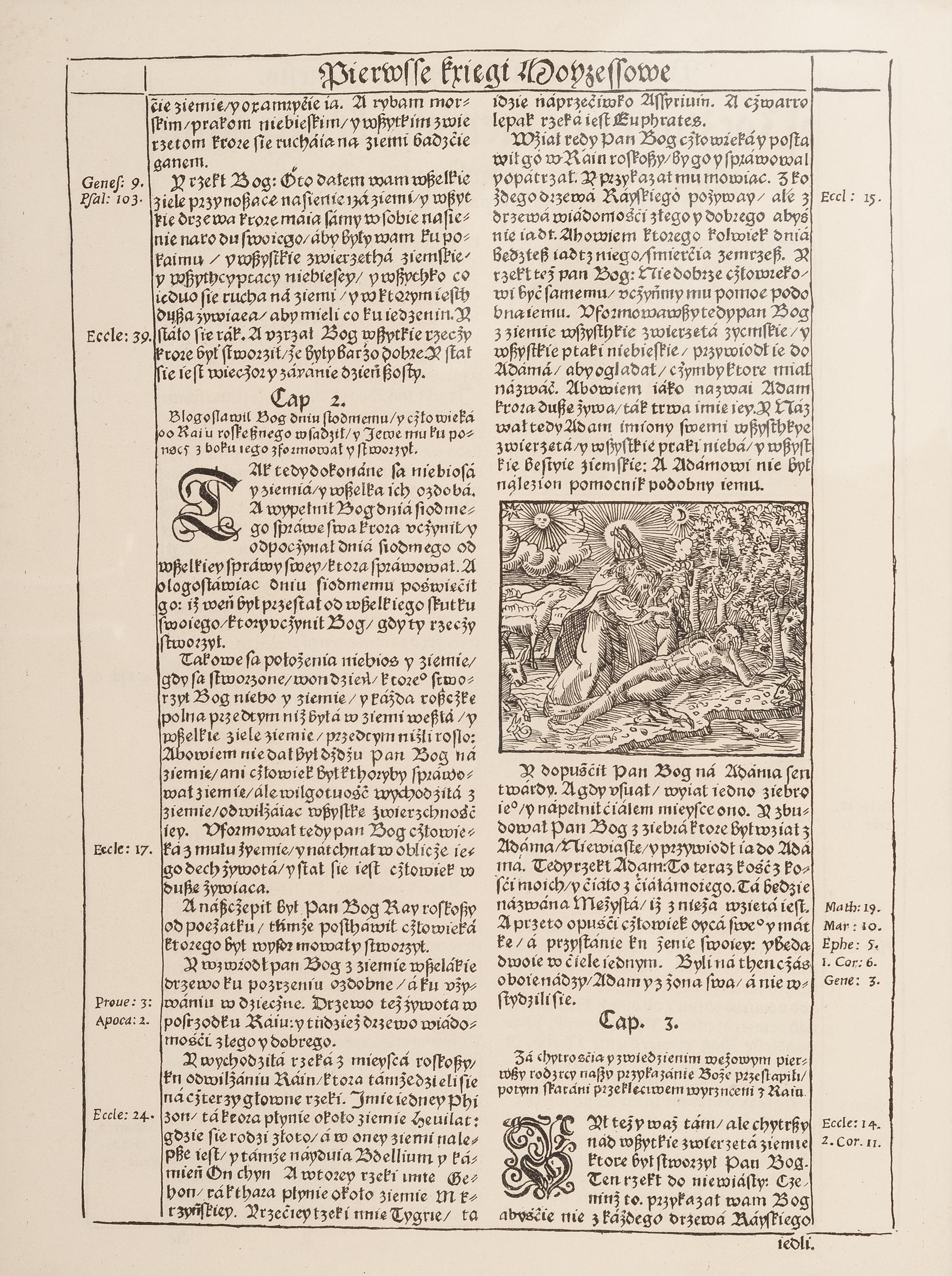 [BIBLE LEAVES - WORLD LANGUAGES]. A group of 5 Bible leaves, comprising: