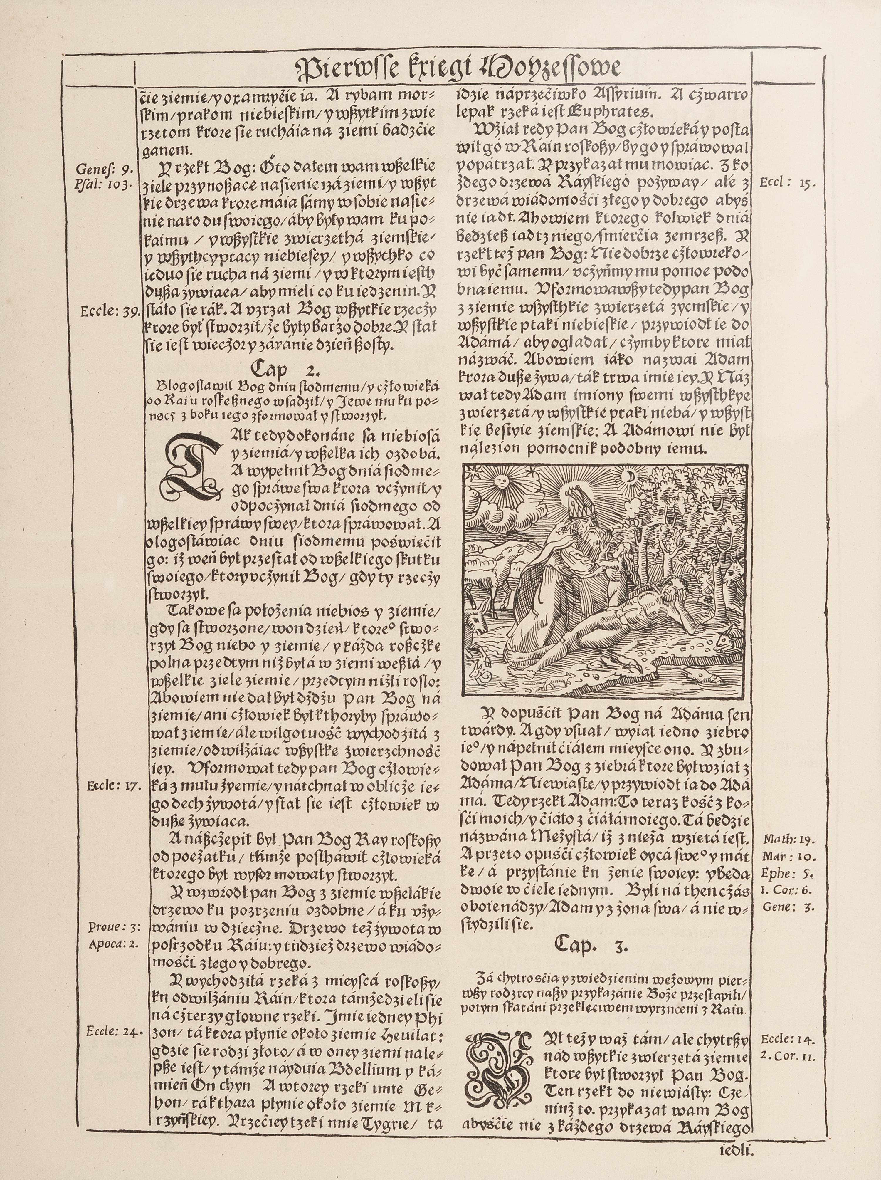 [BIBLE LEAVES - WORLD LANGUAGES]. A group of 5 Bible leaves, comprising: