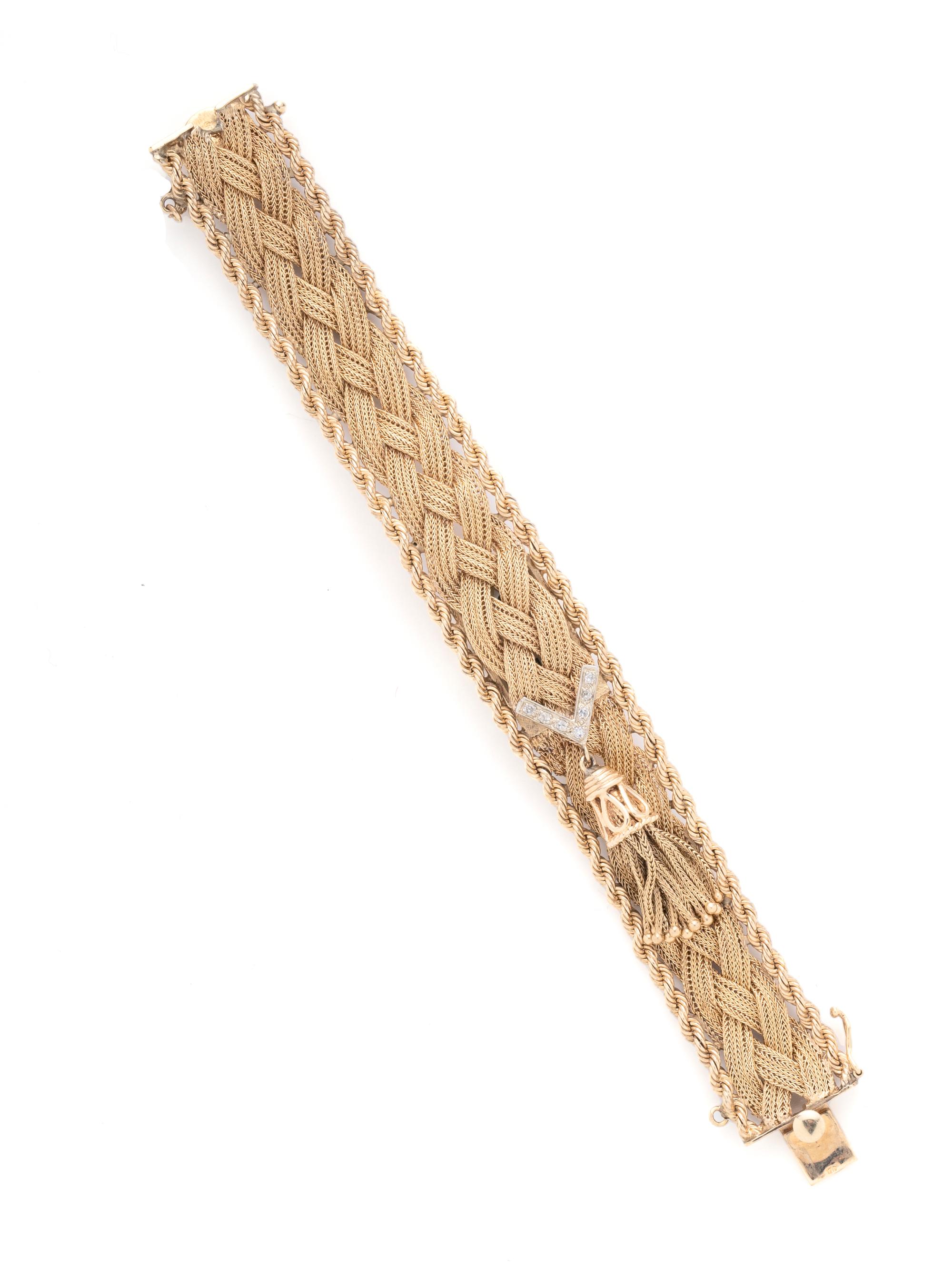 14K YELLOW GOLD AND DIAMOND SURPRISE WRISTWATCH