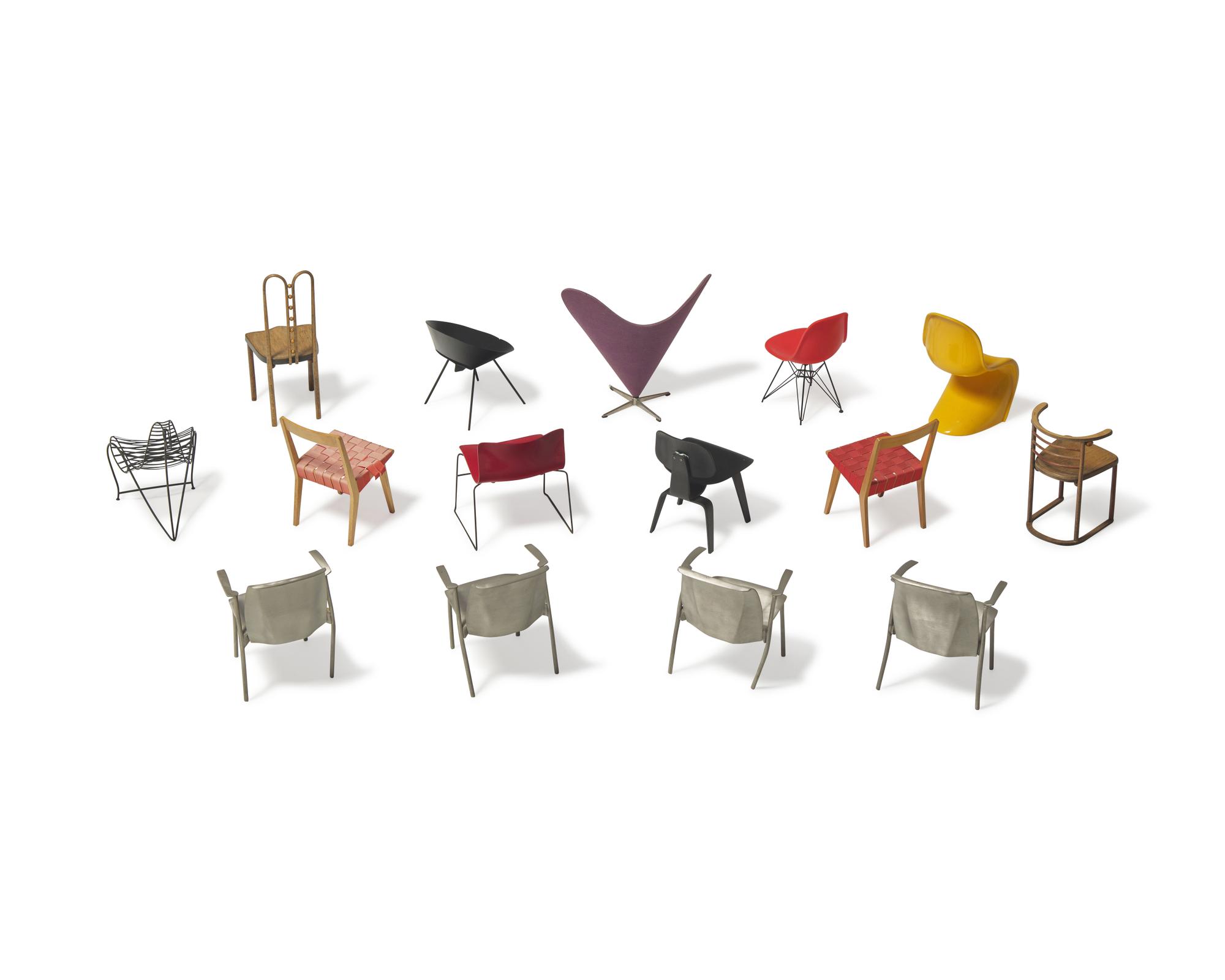 Group of Miniature Prototype and Production Chairs from the Miniatures Collection