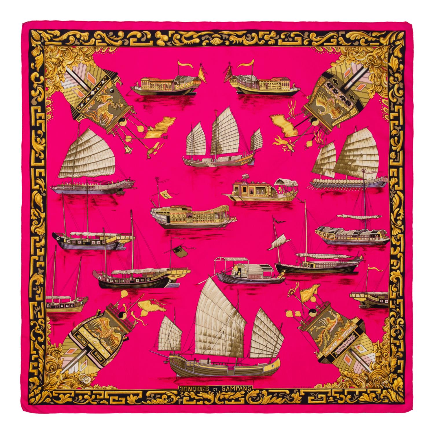 Two Hermès 90cm Silk Scarf, Carré