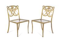 A Gilt Metal and Glass Dining Table