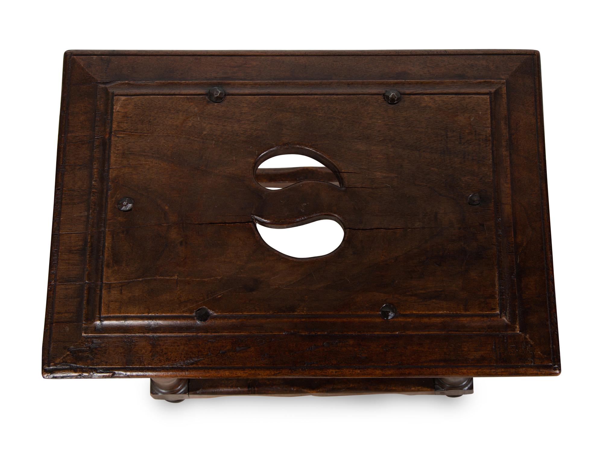 Three Italian Baroque Style Walnut Stools