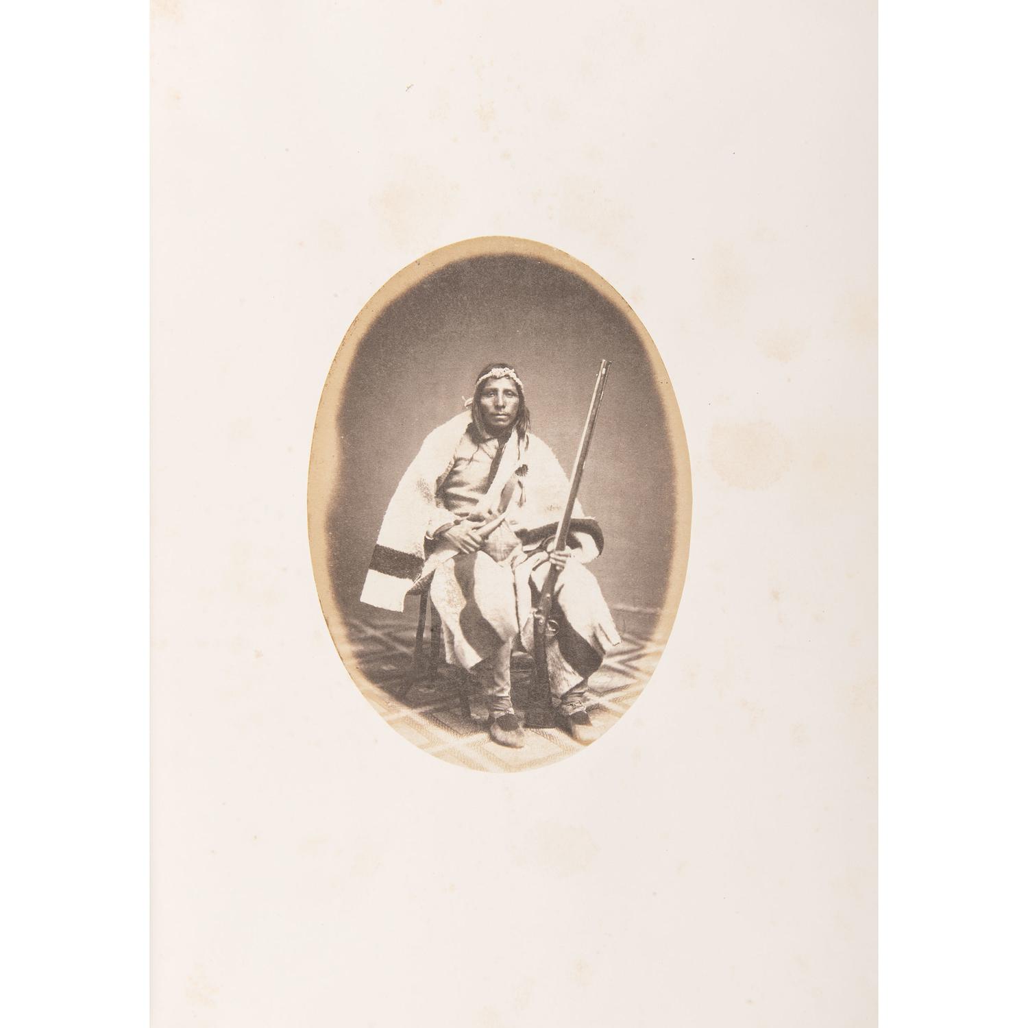Joel Whitney, Exceptional Album Containing Large Format Photographs of Sioux Involved in the 1862 Minnesota Uprising