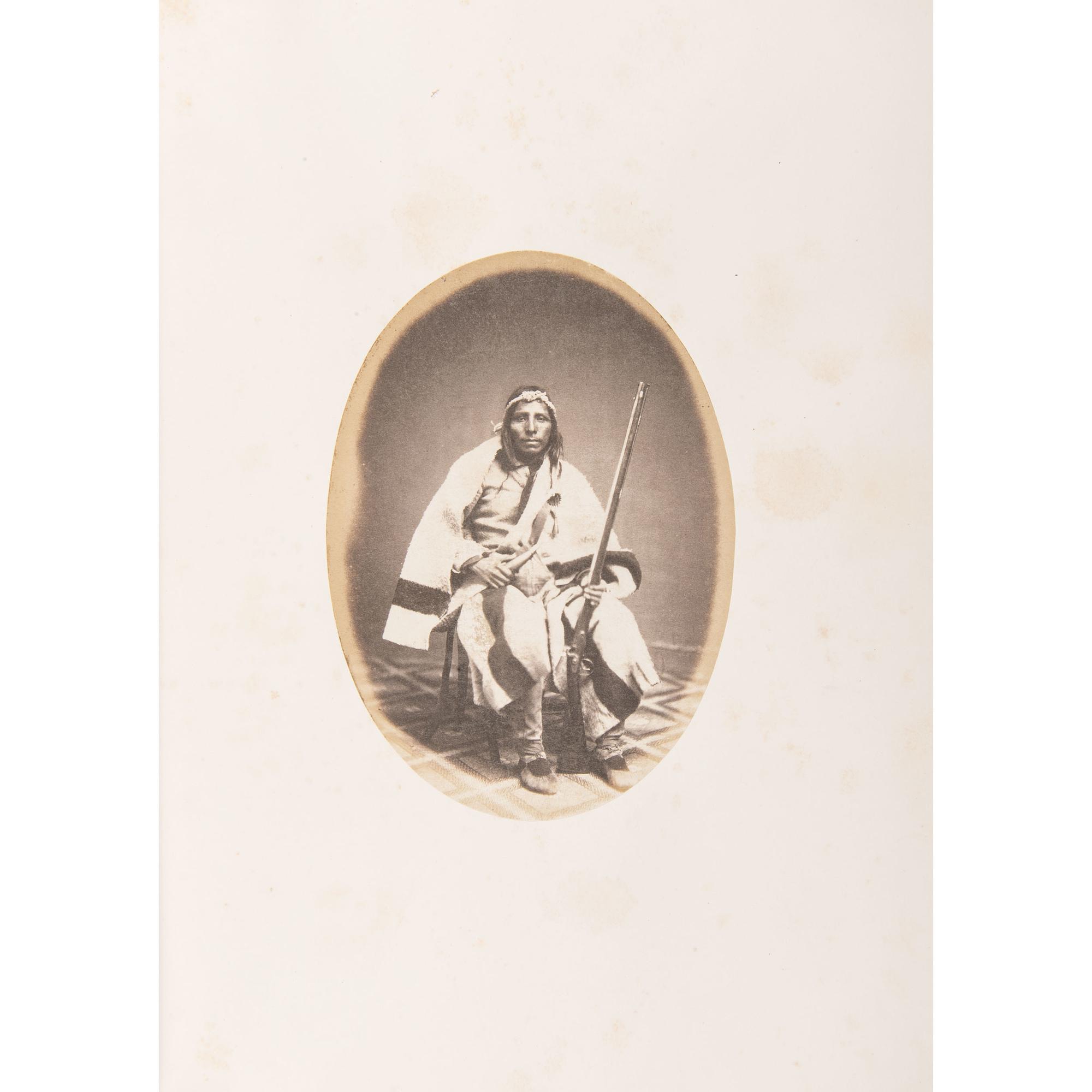 Joel Whitney, Exceptional Album Containing Large Format Photographs of Sioux Involved in the 1862 Minnesota Uprising