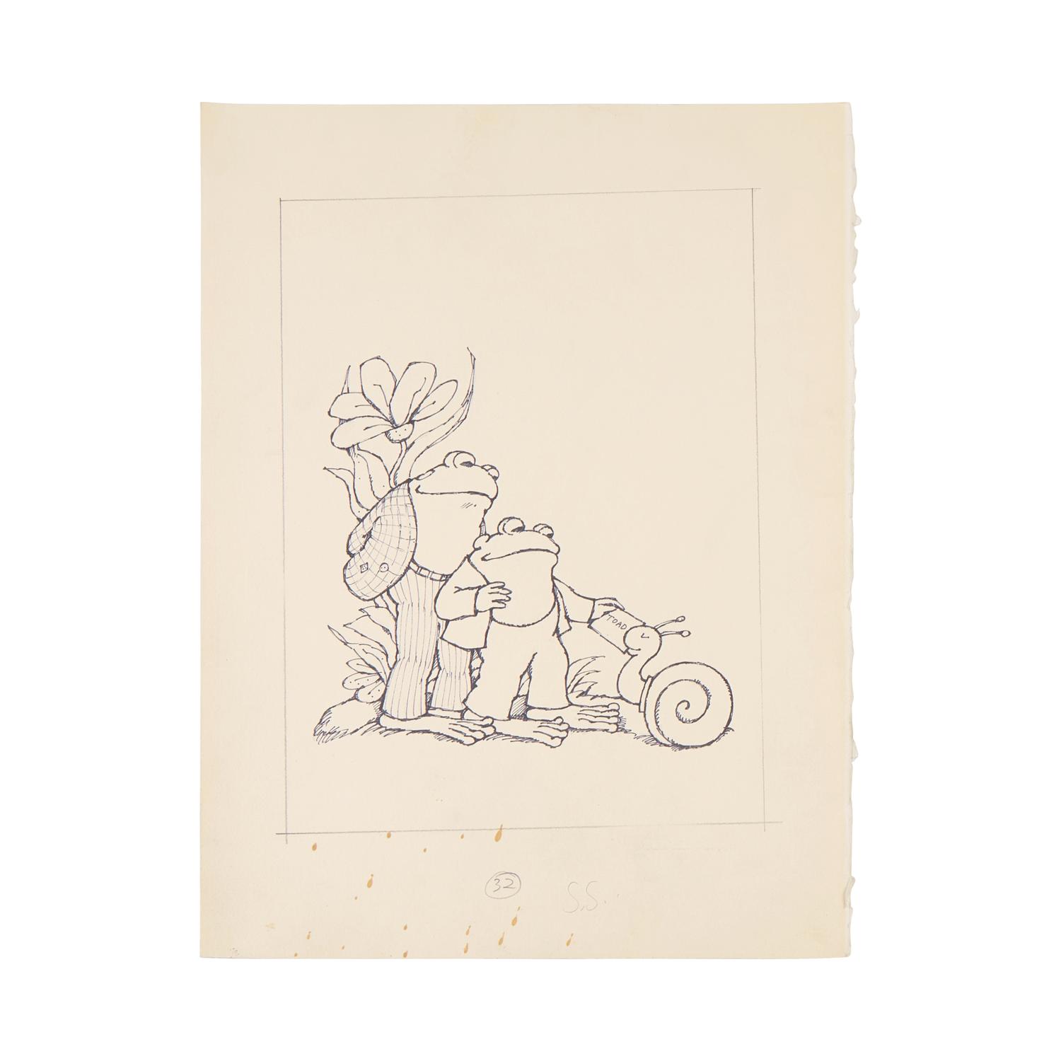[Children's & Illustrated] Lobel, Arnold. Original Illustration of Frog and Toad