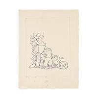 [Children's & Illustrated] Lobel, Arnold. Original Illustration of Frog and Toad