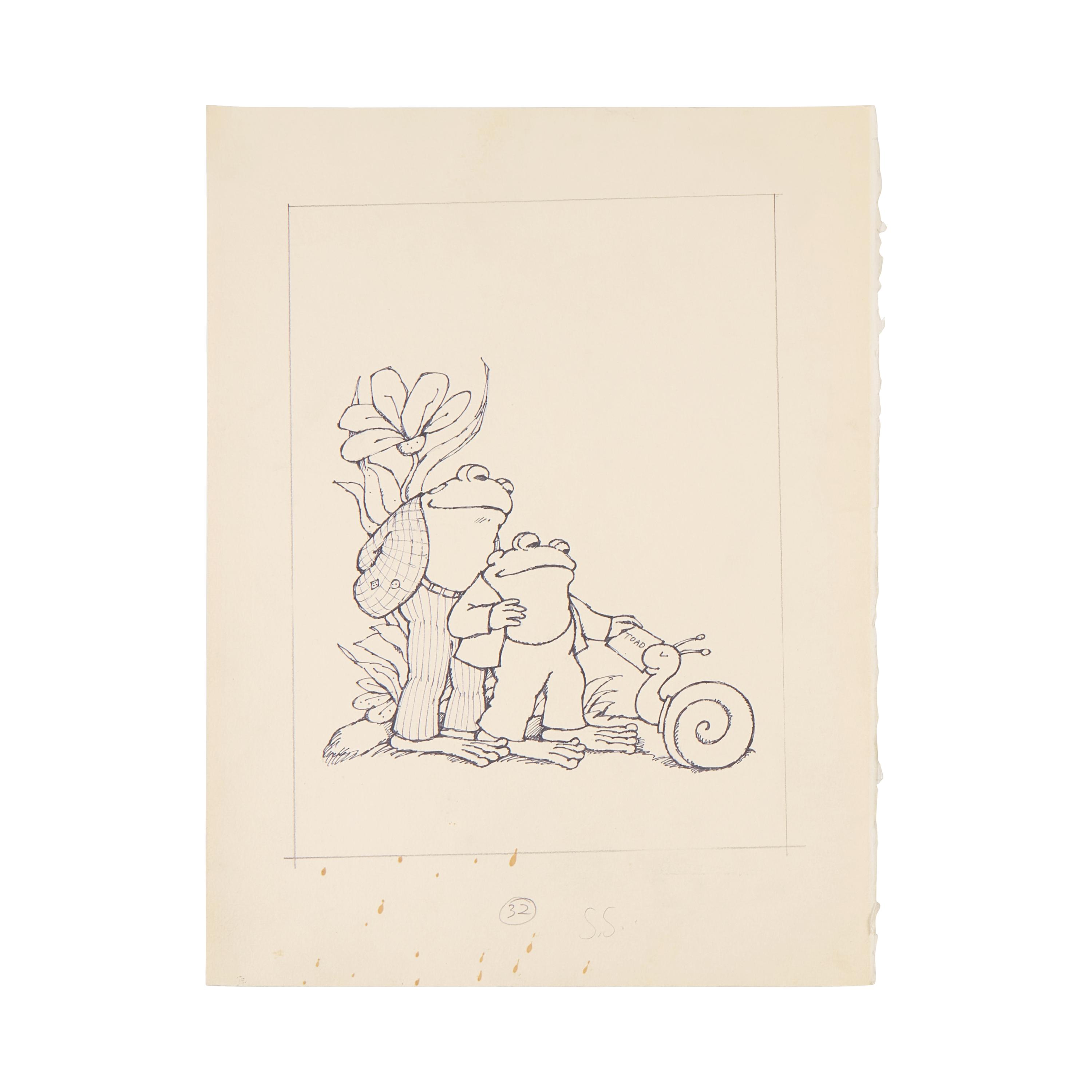 [Children's & Illustrated] Lobel, Arnold. Original Illustration of Frog and Toad
