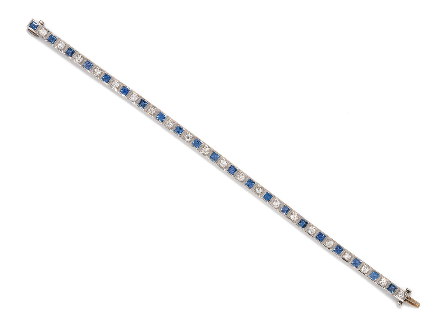 DIAMOND AND SAPPHIRE BRACELET