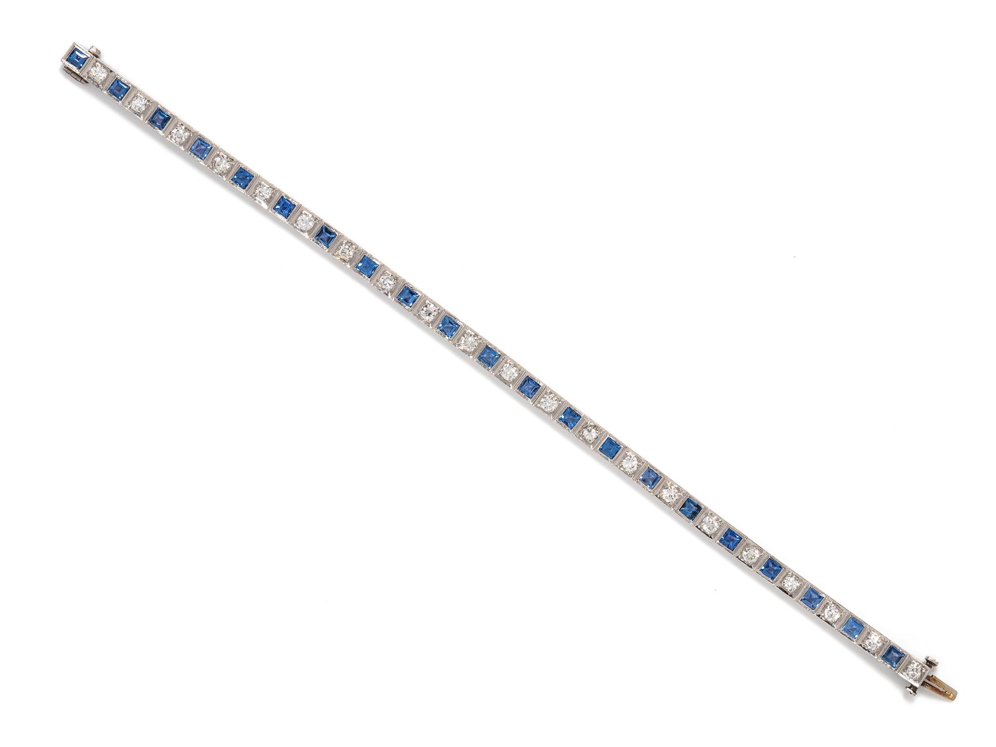 DIAMOND AND SAPPHIRE BRACELET