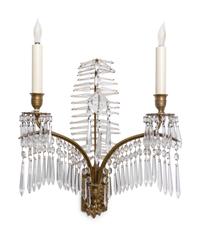 A Pair of Crystal Sconces