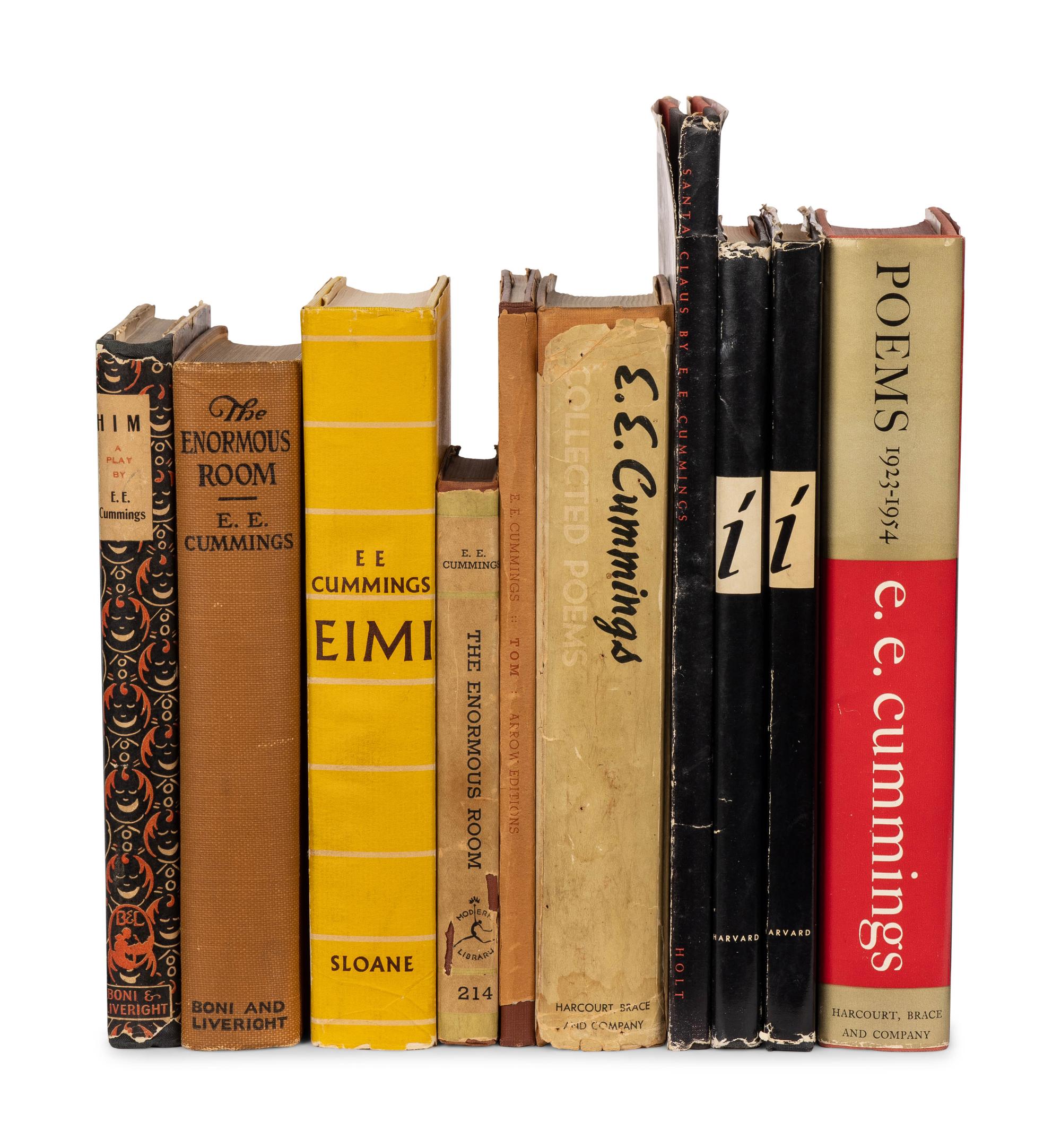 CUMMINGS, E.E. (1894-1962). A group of 10 works by Cummings, comprising: