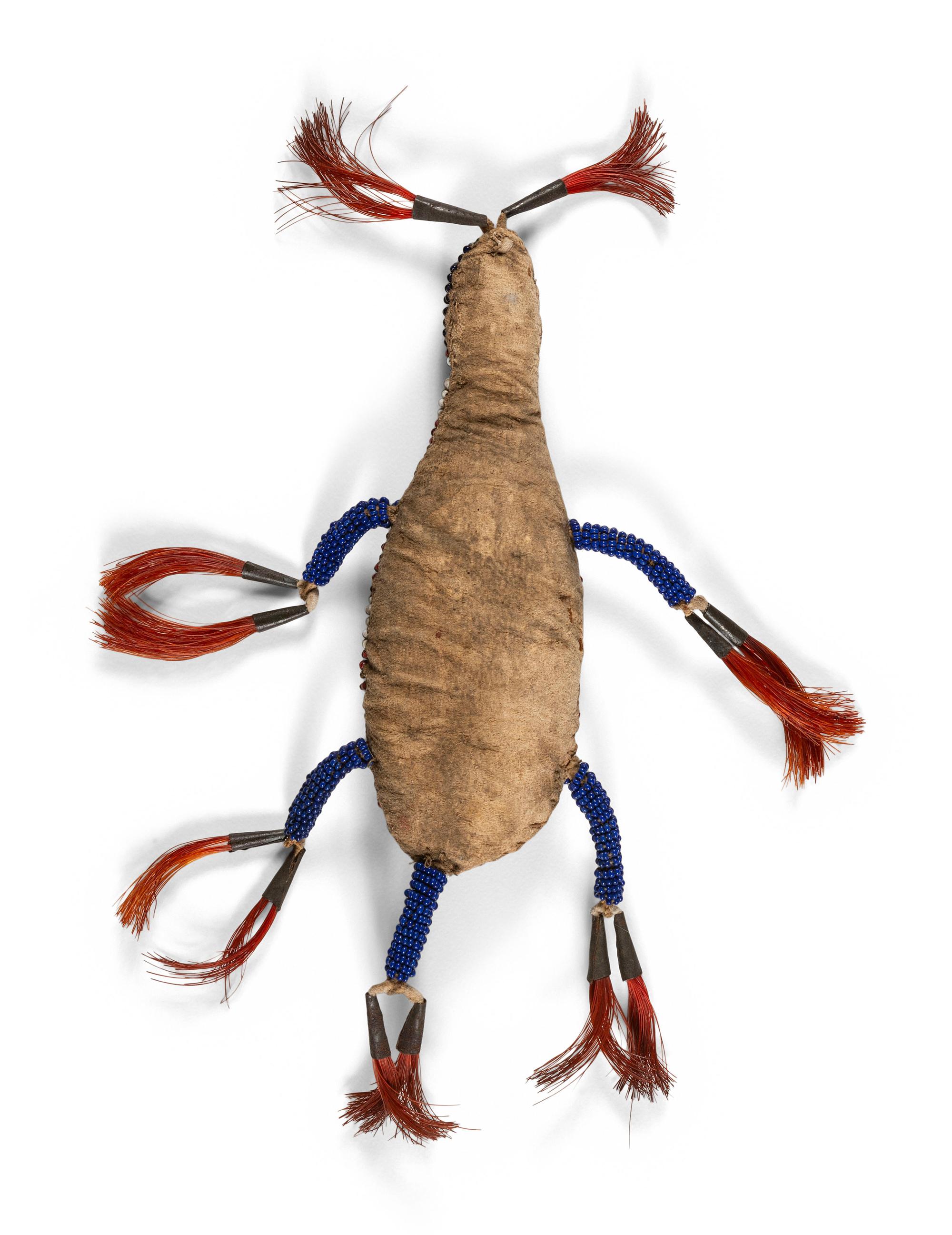 Plains Beaded Hide Umbilical Cord Fetish