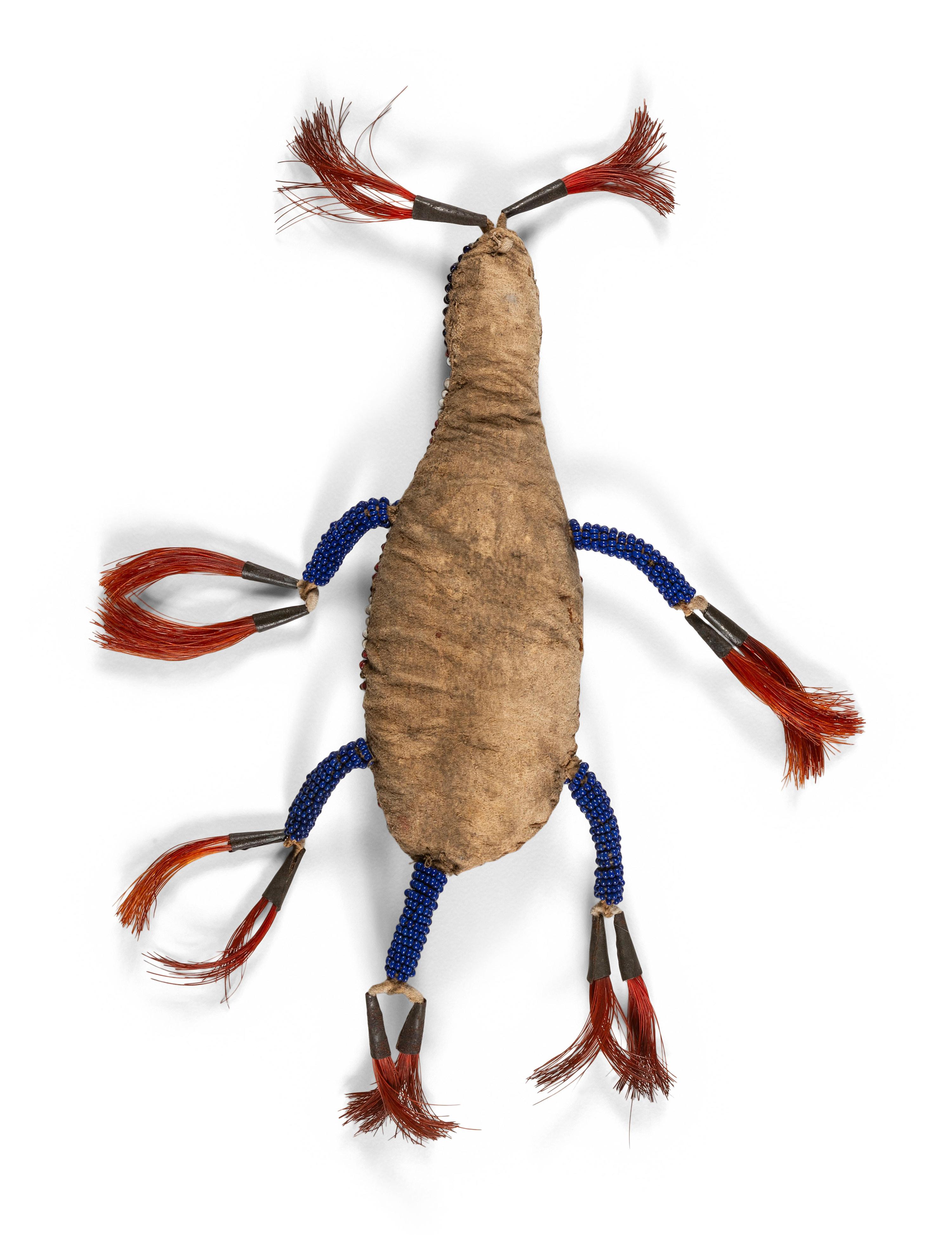 Plains Beaded Hide Umbilical Cord Fetish